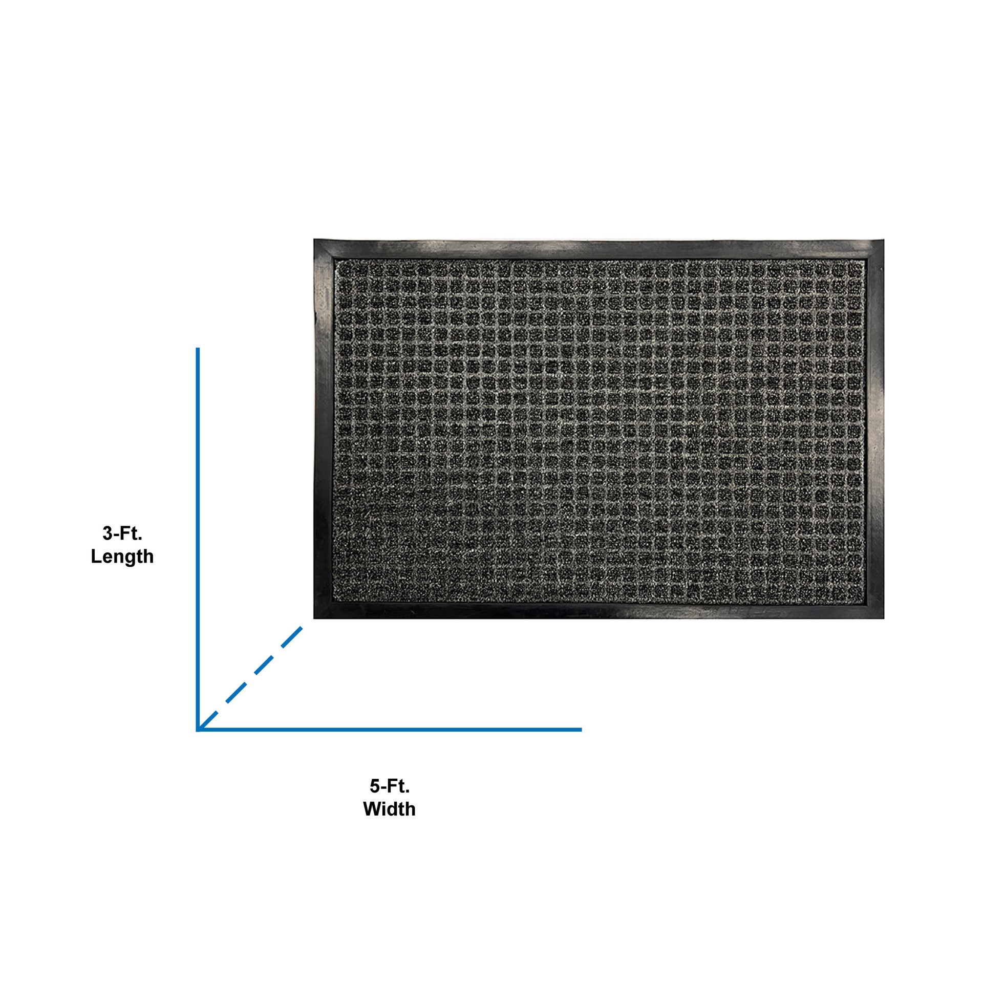 slide 3 of 5, Project Source 36-in x 60-in Gray Non-Slip Grip Indoor or outdoor Utility Mat, 1 ct