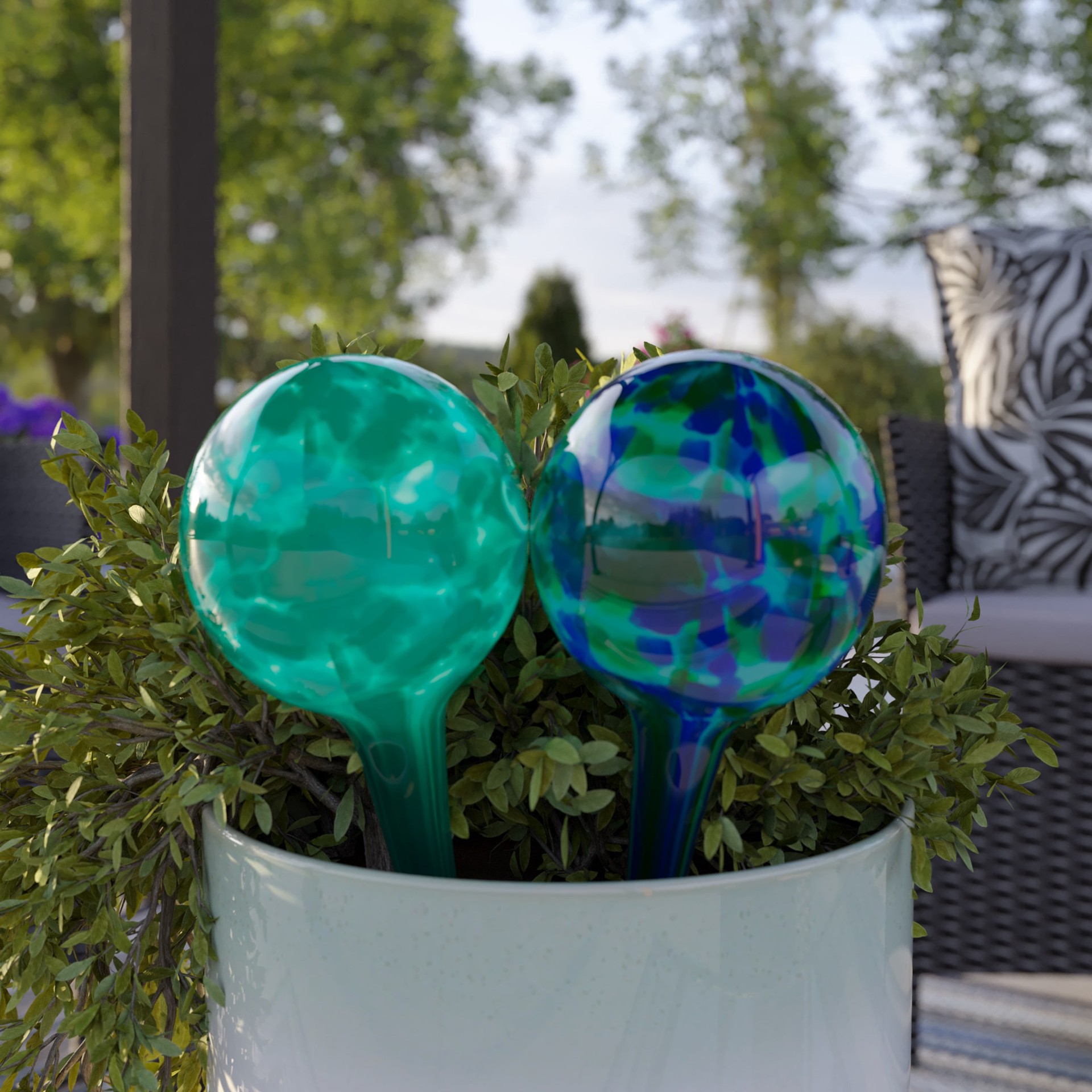 slide 3 of 6, allen + roth 11.81-in Multiple colors Glass Garden Stake, 1 ct