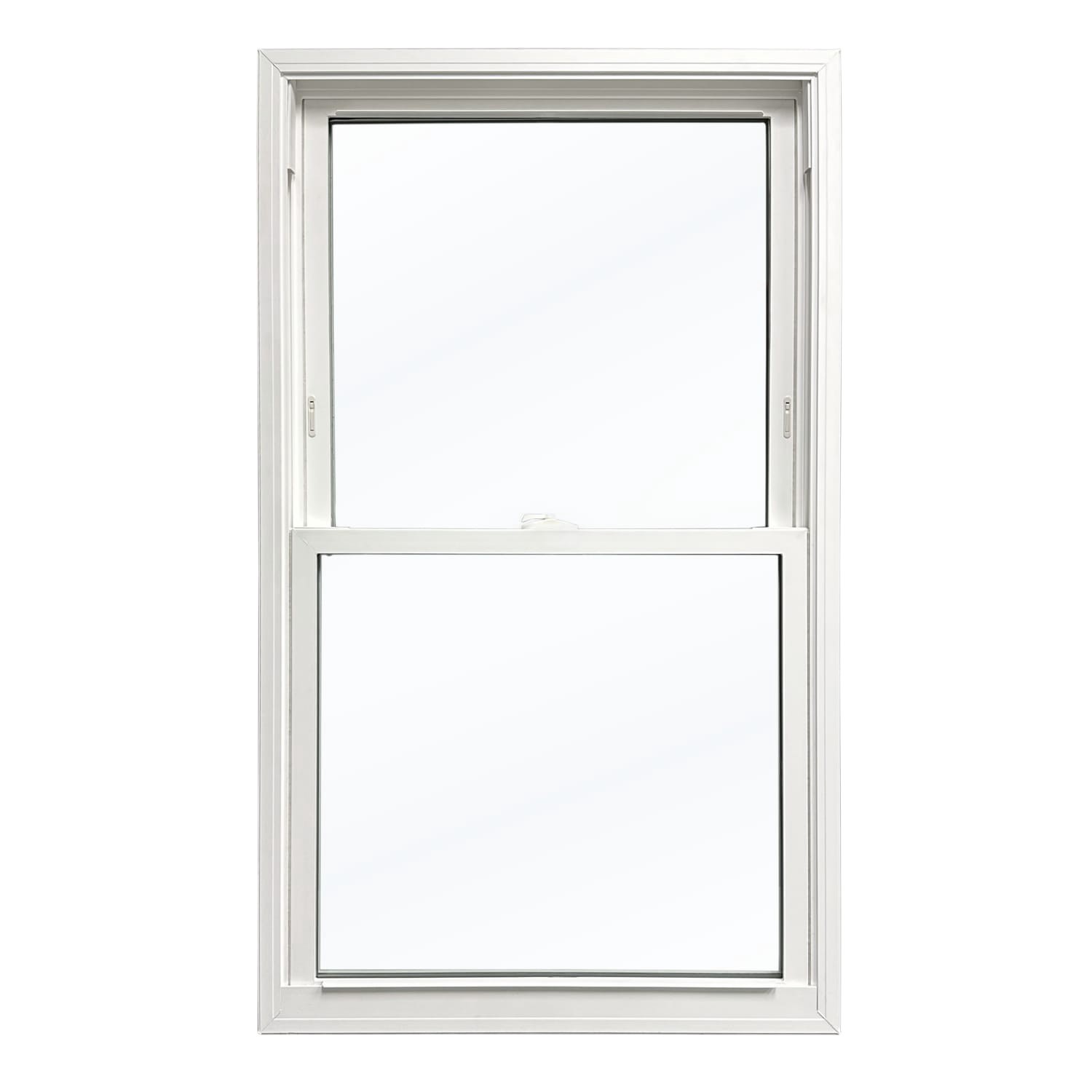 slide 3 of 6, United Window & Door PRO Series White Exterior White Interior Vinyl Replacement Double Hung Window Low-E argon Double Pane Glass (Full Screen Included), 1 ct