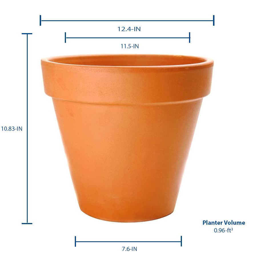 slide 3 of 6, Pennington 12.0-in W x 8.3-in L Orange Clay Indoor/Outdoor Planter, 1 ct