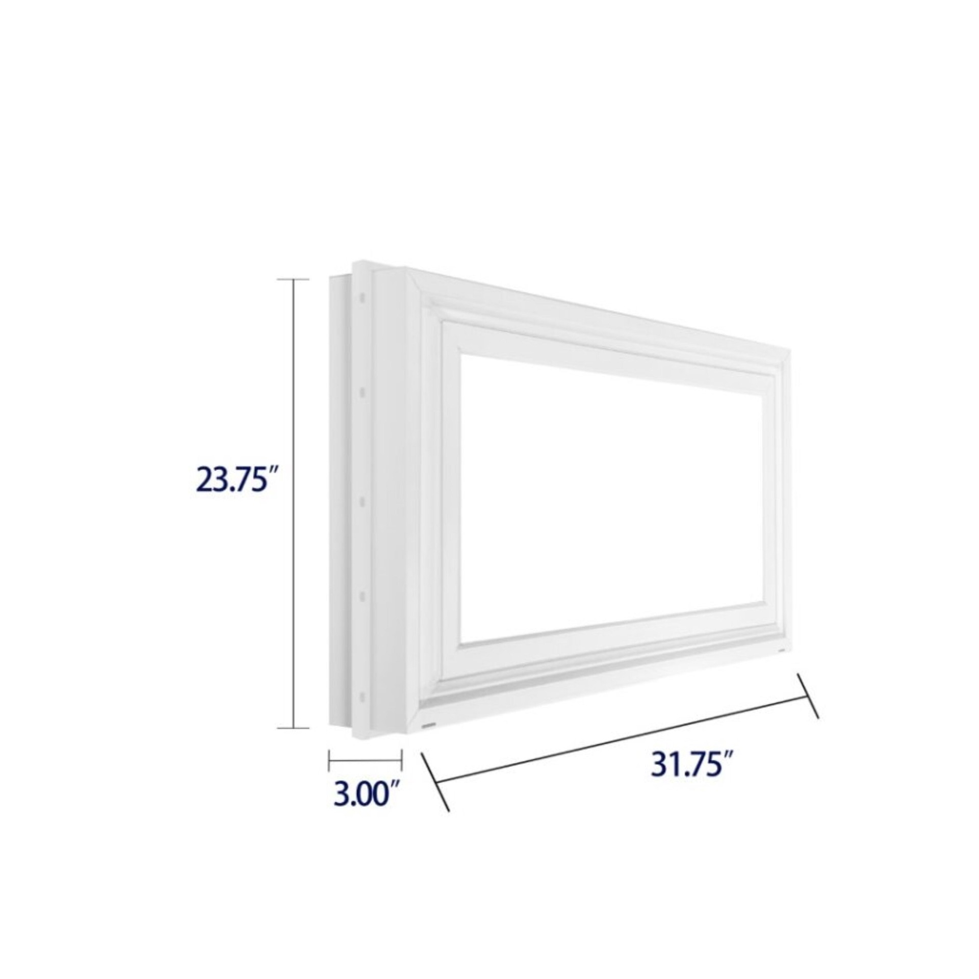 slide 3 of 6, RELIABILT 30001 Series 31-3/4-in x 23-3/4-in 3-in Jamb Tilting Vinyl New construction White Basement Hopper Window, 1 ct