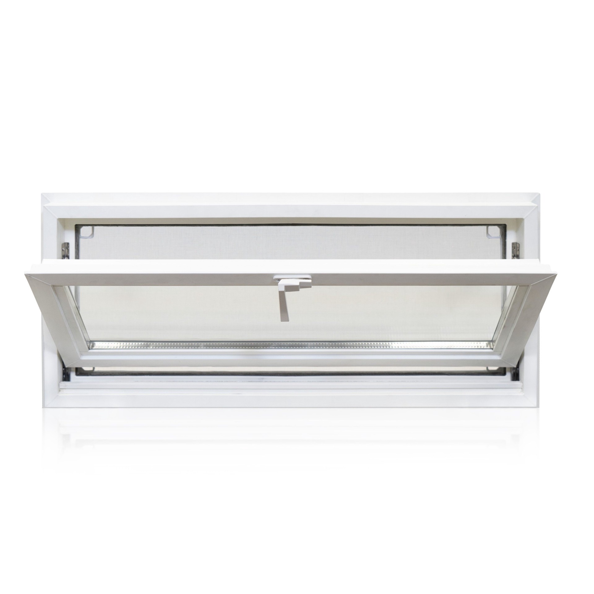 slide 6 of 6, RELIABILT 30001 Series 31-3/4-in x 23-3/4-in 3-in Jamb Tilting Vinyl New construction White Basement Hopper Window, 1 ct