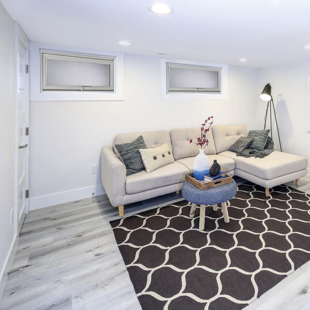 slide 2 of 6, RELIABILT 30001 Series 31-3/4-in x 15-3/4-in 3-in Jamb Tilting Vinyl New construction White Basement Hopper Window, 1 ct