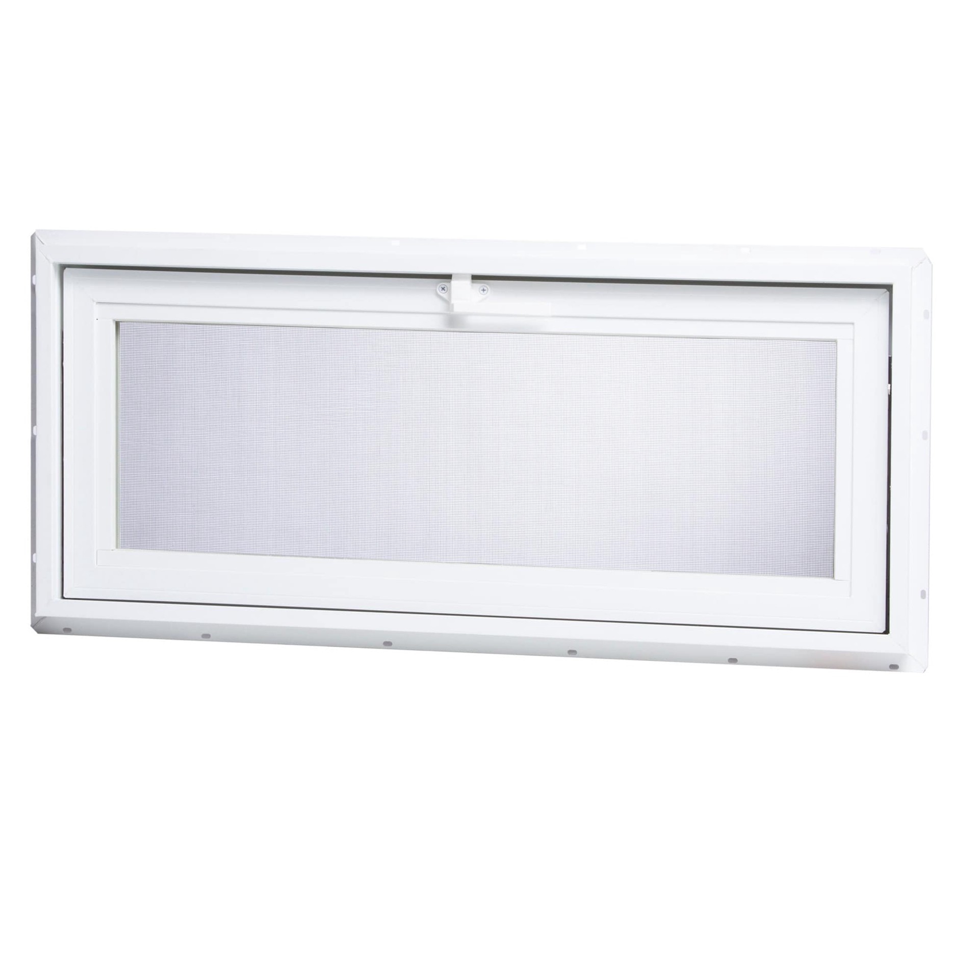 slide 1 of 6, RELIABILT 30001 Series 31-3/4-in x 15-3/4-in 3-in Jamb Tilting Vinyl New construction White Basement Hopper Window, 1 ct