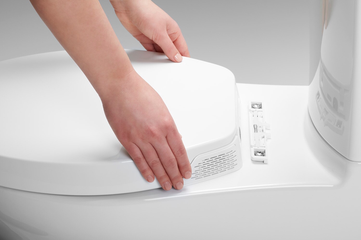 slide 6 of 6, KOHLER Purefresh Plastic White Round Soft Close Toilet Seat, 1 ct