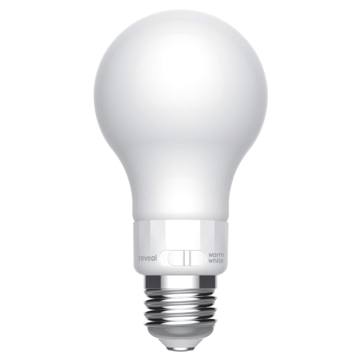 slide 3 of 6, GE Reveal HD 40 -Watt EQ A19 Switchable white Medium screw base E26 Dimmable LED General purpose Light Bulb 4 -Pack, 1 ct