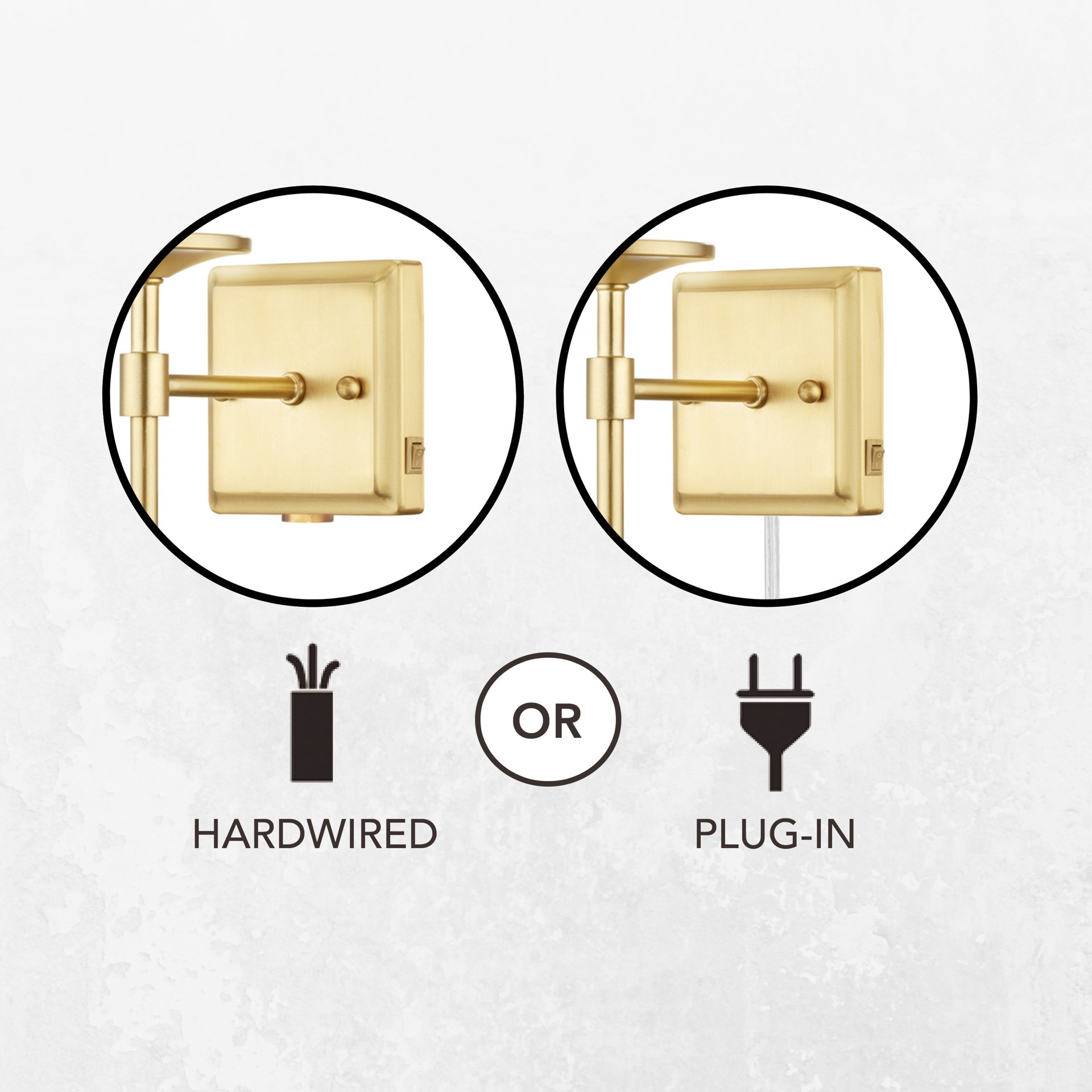 slide 4 of 6, allen + roth Eubanks 4.75-in W 1 -Light Brushed Gold Transitional Wall Sconce, 1 ct