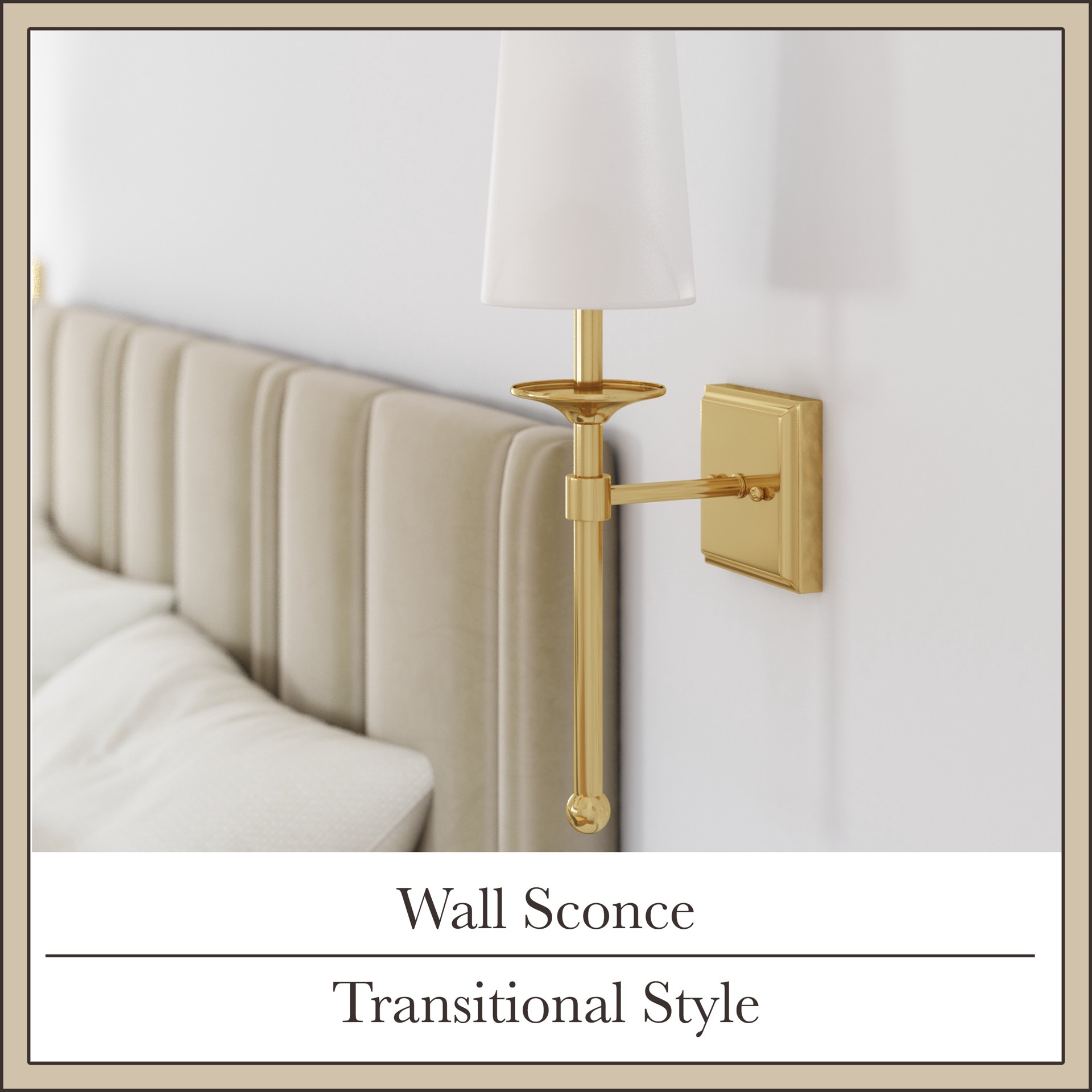 slide 6 of 6, allen + roth Eubanks 4.75-in W 1 -Light Brushed Gold Transitional Wall Sconce, 1 ct