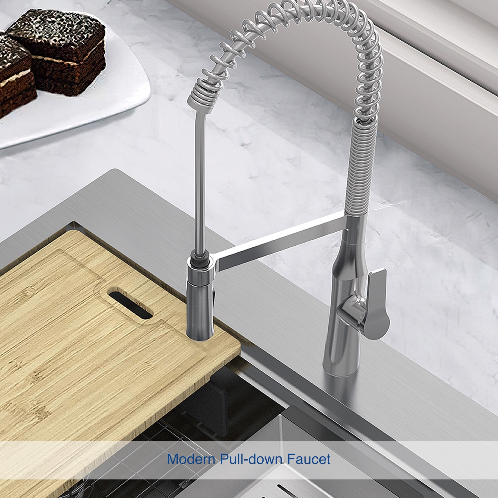 slide 5 of 6, allen + roth Dennison Drop-in or undermount 33-in x 22-in Stainless steel Single bowl 18 -Gauge Workstation Kitchen Sink All-in-One Kit, 1 ct