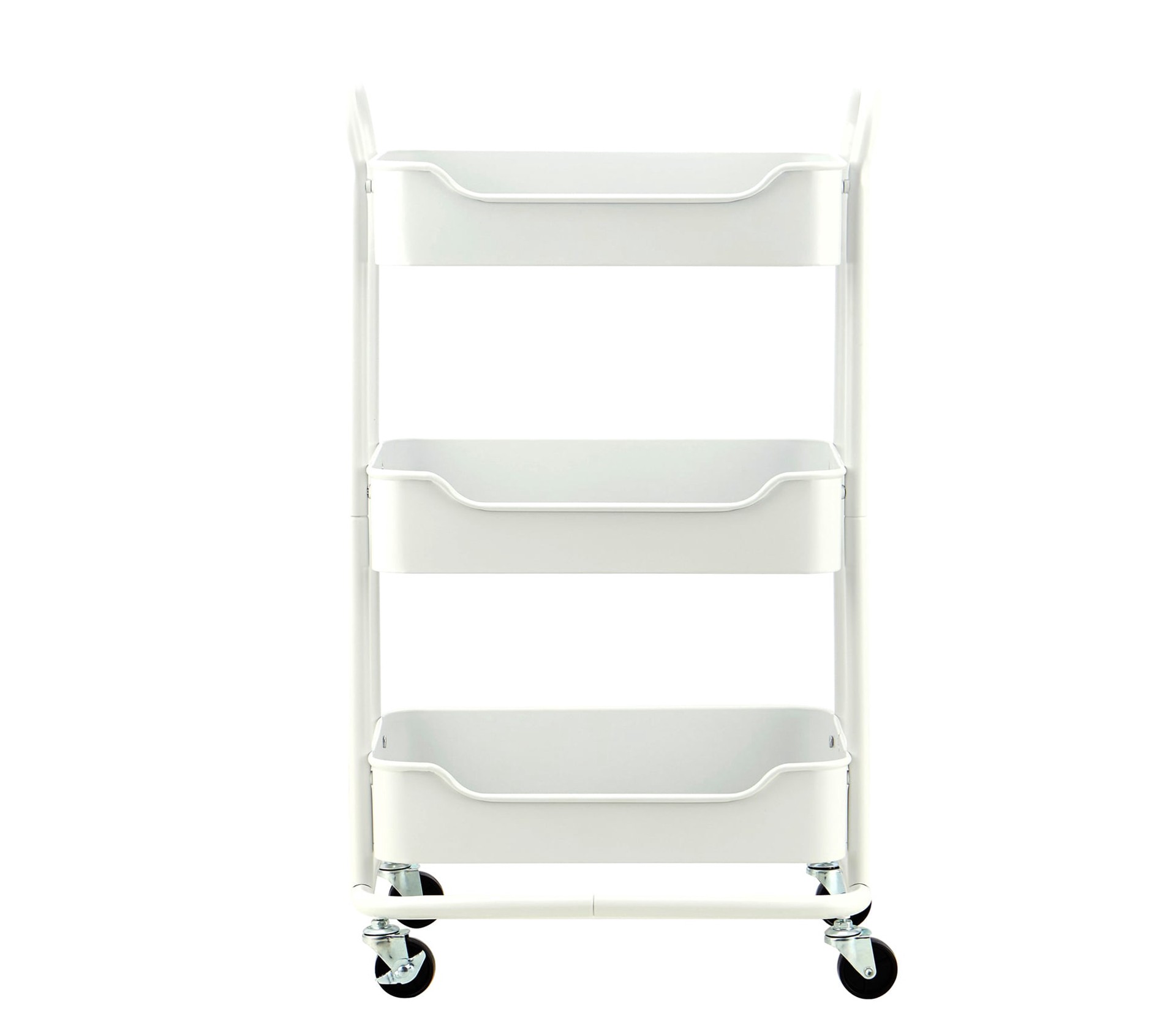 slide 1 of 6, Style Selections 3 -Tier White Steel Utility shelving unit ( 18.11-in W x 13.39-in D x 29.92-in H ), 1 ct