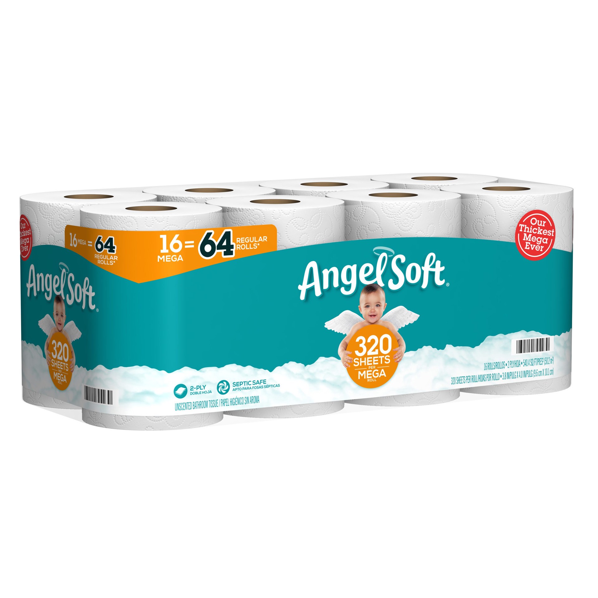 slide 6 of 6, Angel Soft 16 -Pack 2-ply Toilet Paper, 1 ct