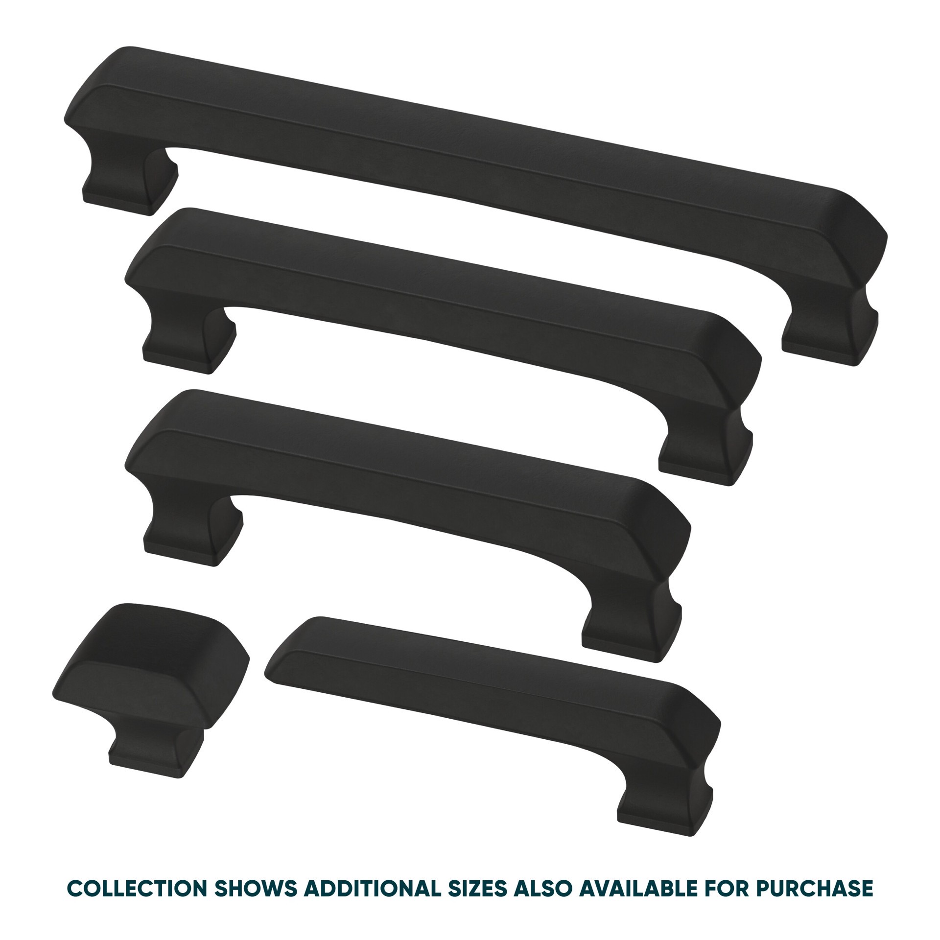 slide 3 of 6, Origin 21 Ivy 3-5/32-in Matte Black Square Cabinet Knob, 1 ct