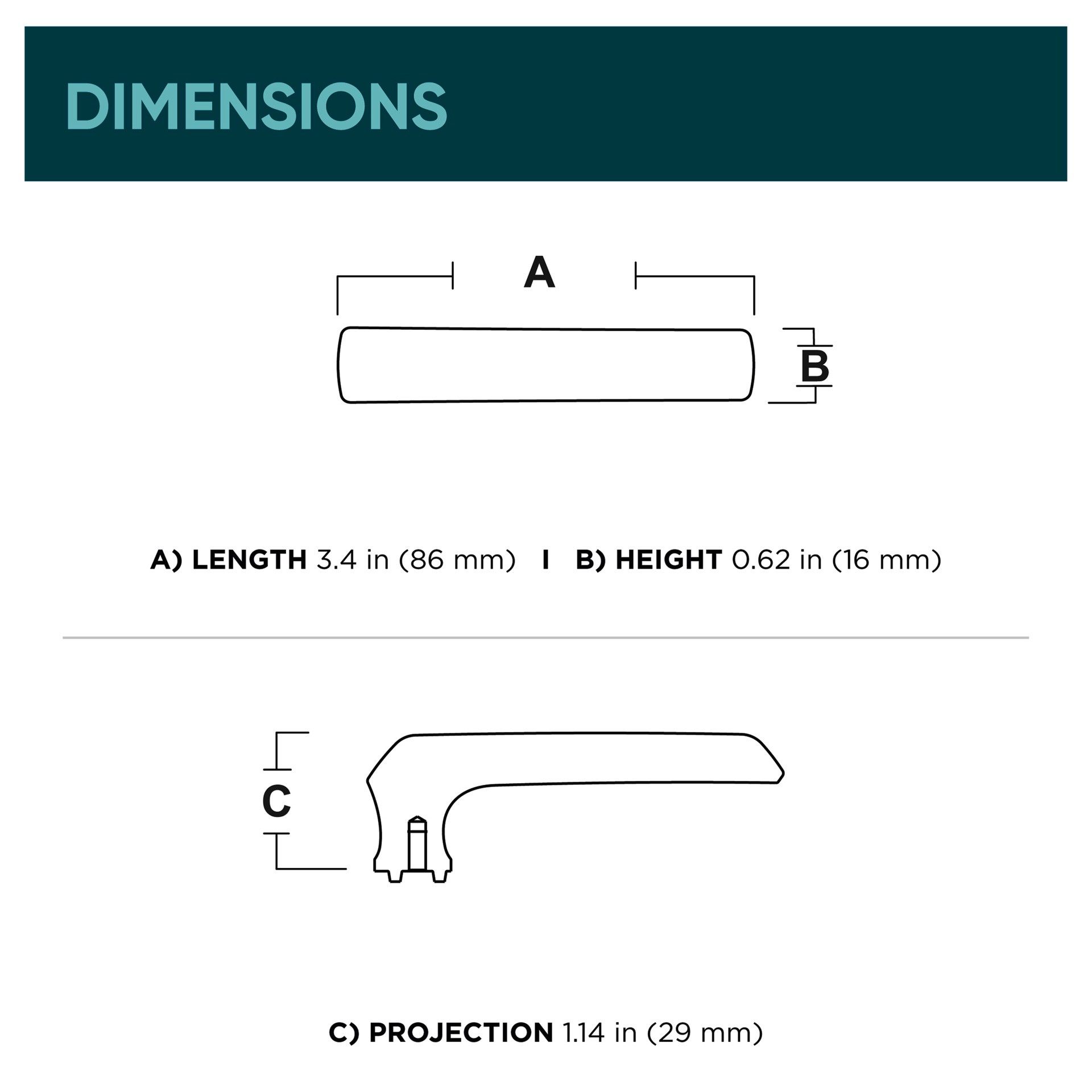 slide 6 of 6, Origin 21 Ivy 3-5/32-in Matte Black Square Cabinet Knob, 1 ct