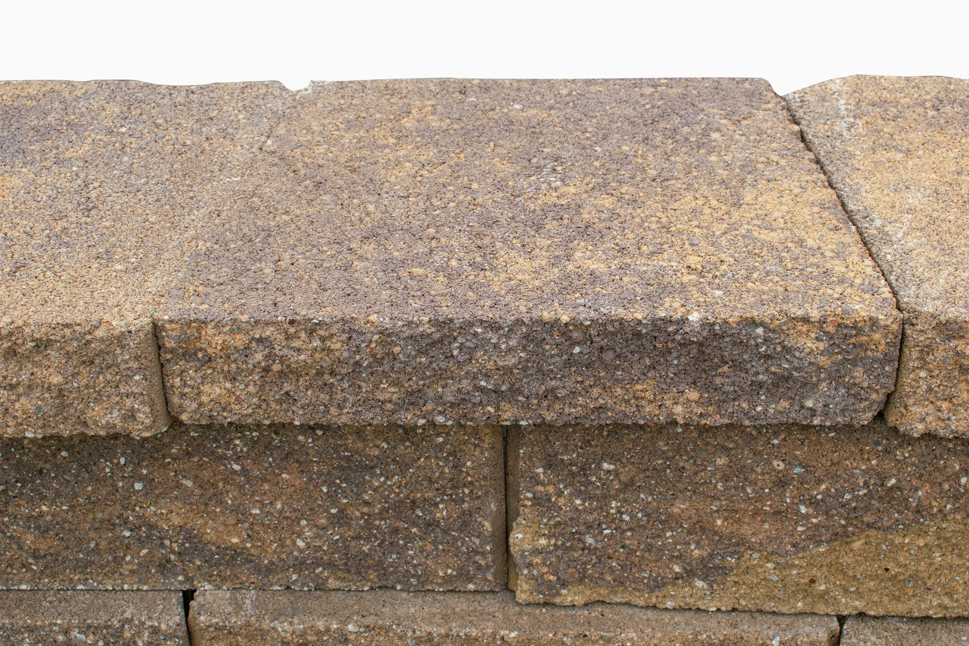 slide 3 of 5, ORCO 2.5-in H x 12-in L x 7-in D Tan/Buff/Brown Concrete Retaining wall cap, 1 ct