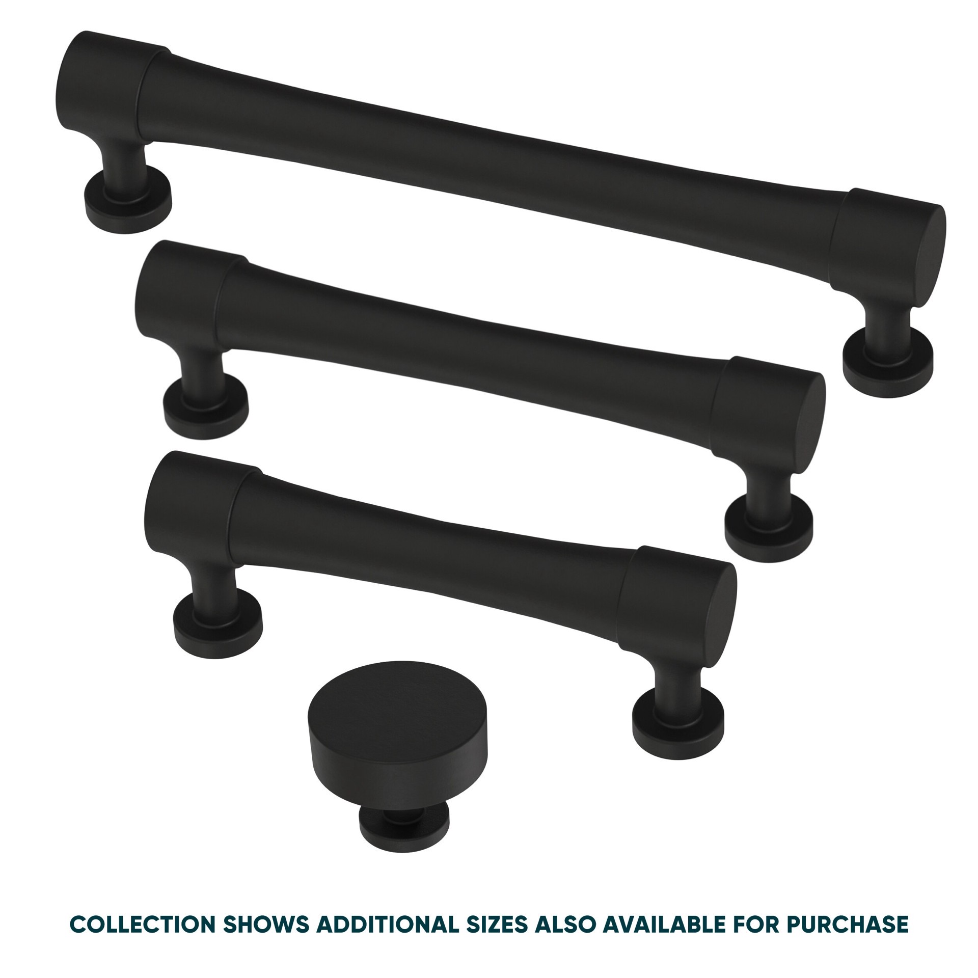 slide 3 of 6, Origin 21 Siri 5-1/16-in , 128mm Center to Center Matte Black Arch Bar Drawer Pull, 1 ct