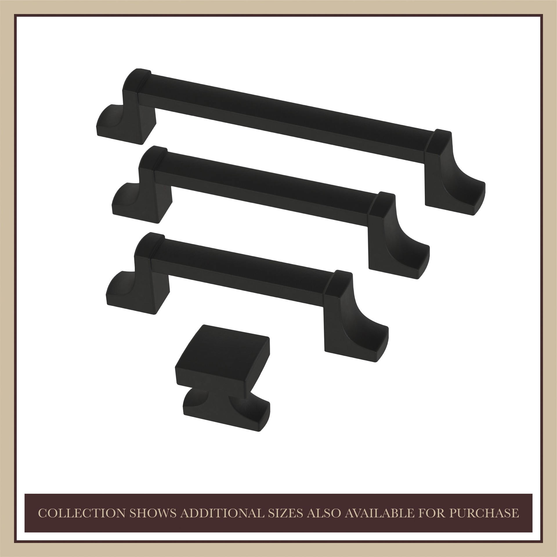 slide 3 of 6, allen + roth Arthur 3-in , 76mm Center to Center Matte Black Arch Handle Drawer Pull, 1 ct