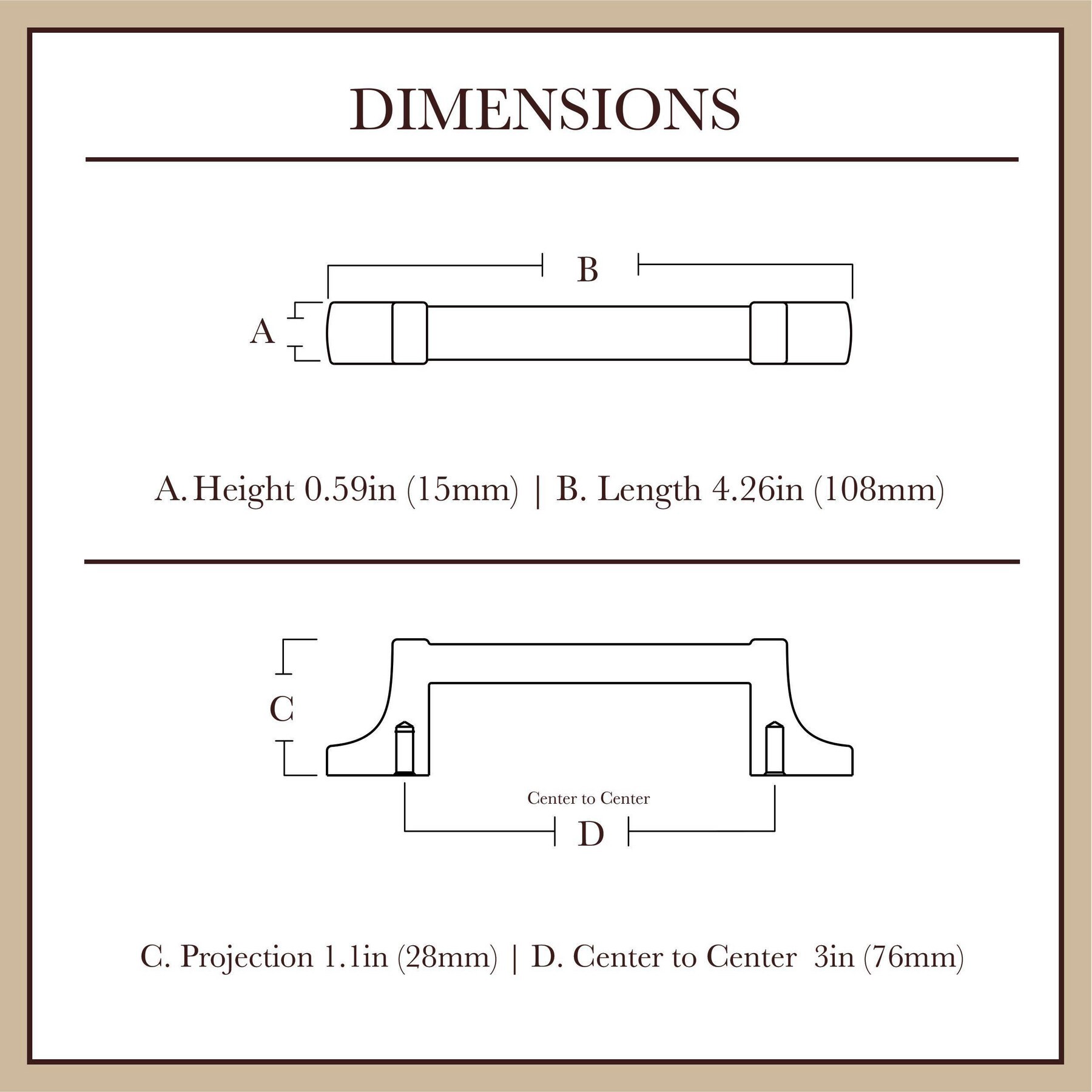 slide 6 of 6, allen + roth Arthur 3-in , 76mm Center to Center Matte Black Arch Handle Drawer Pull, 1 ct