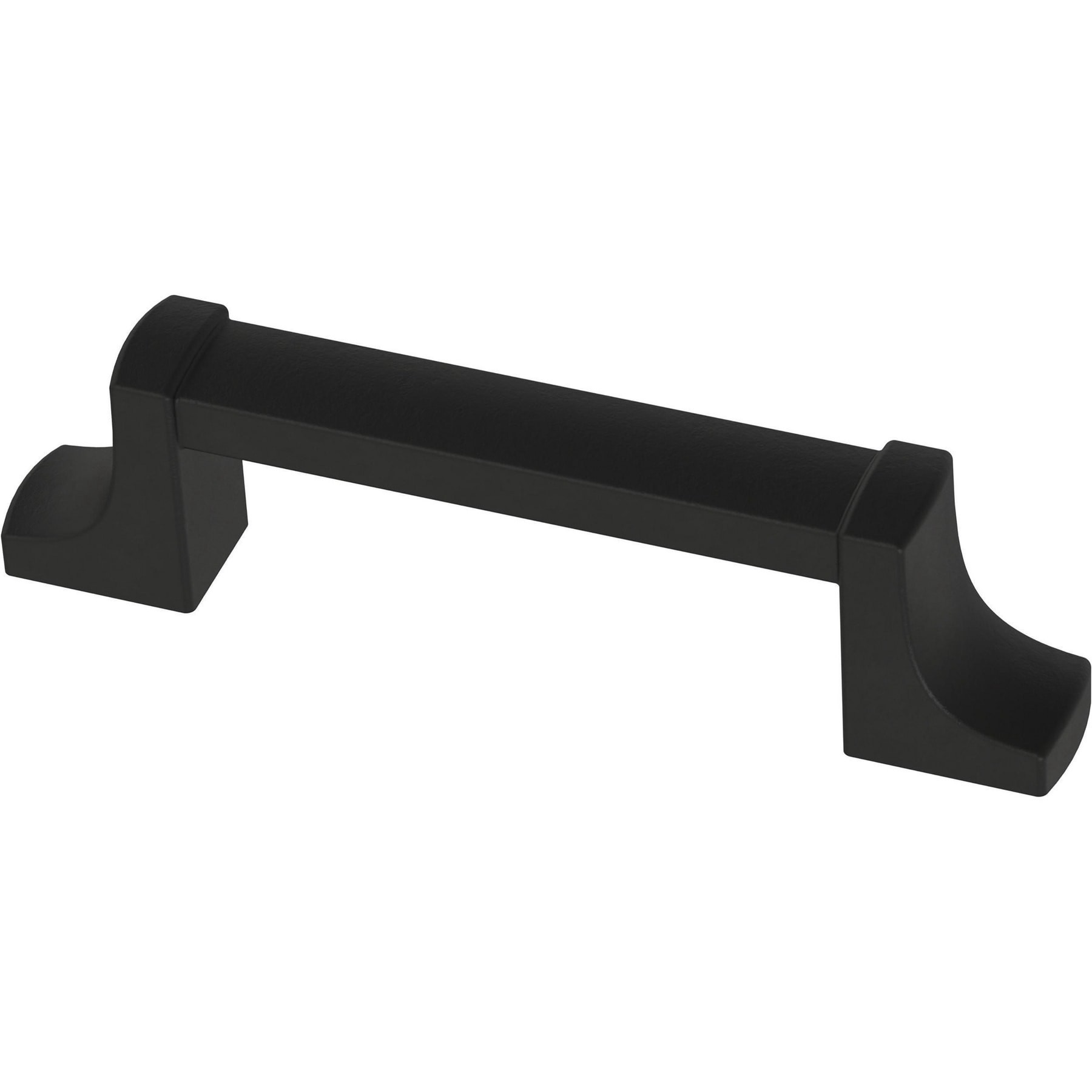 slide 1 of 6, allen + roth Arthur 3-in , 76mm Center to Center Matte Black Arch Handle Drawer Pull, 1 ct