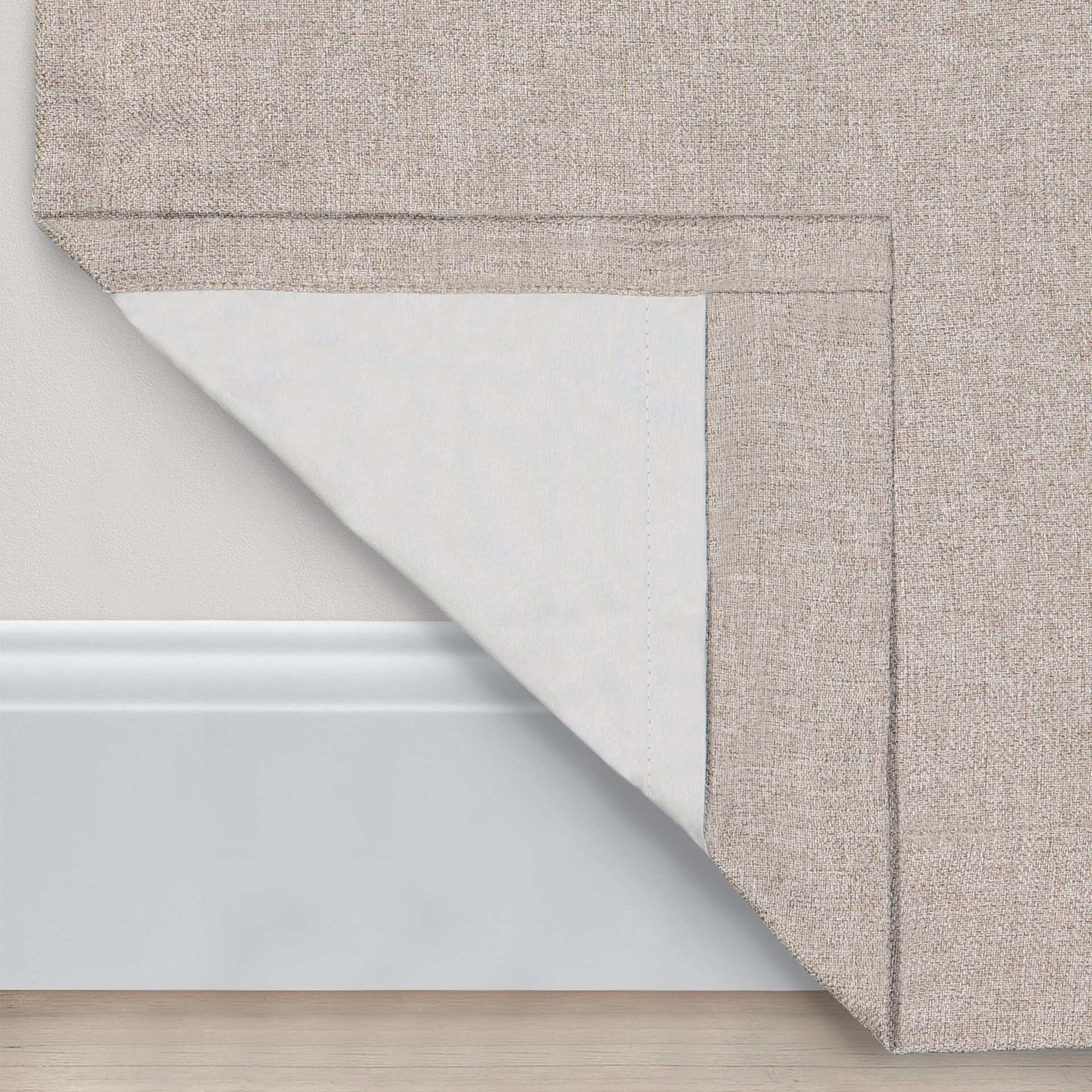 slide 6 of 6, allen + roth 84-in Taupe Geometric Blackout Thermal lined Grommet Single curtain panel, 1 ct