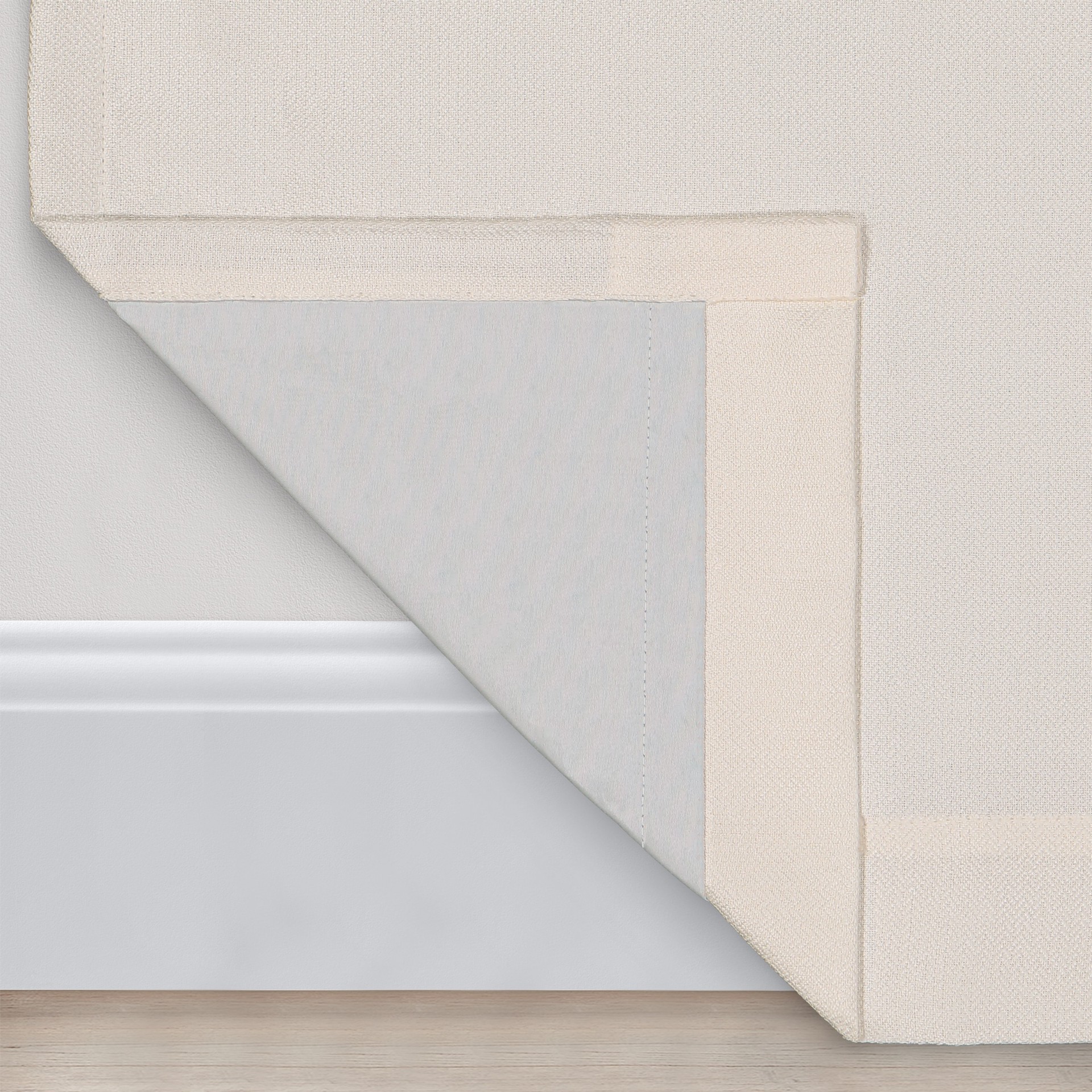 slide 6 of 6, allen + roth 84-in Ivory Geometric Blackout Thermal lined Grommet Single curtain panel, 1 ct