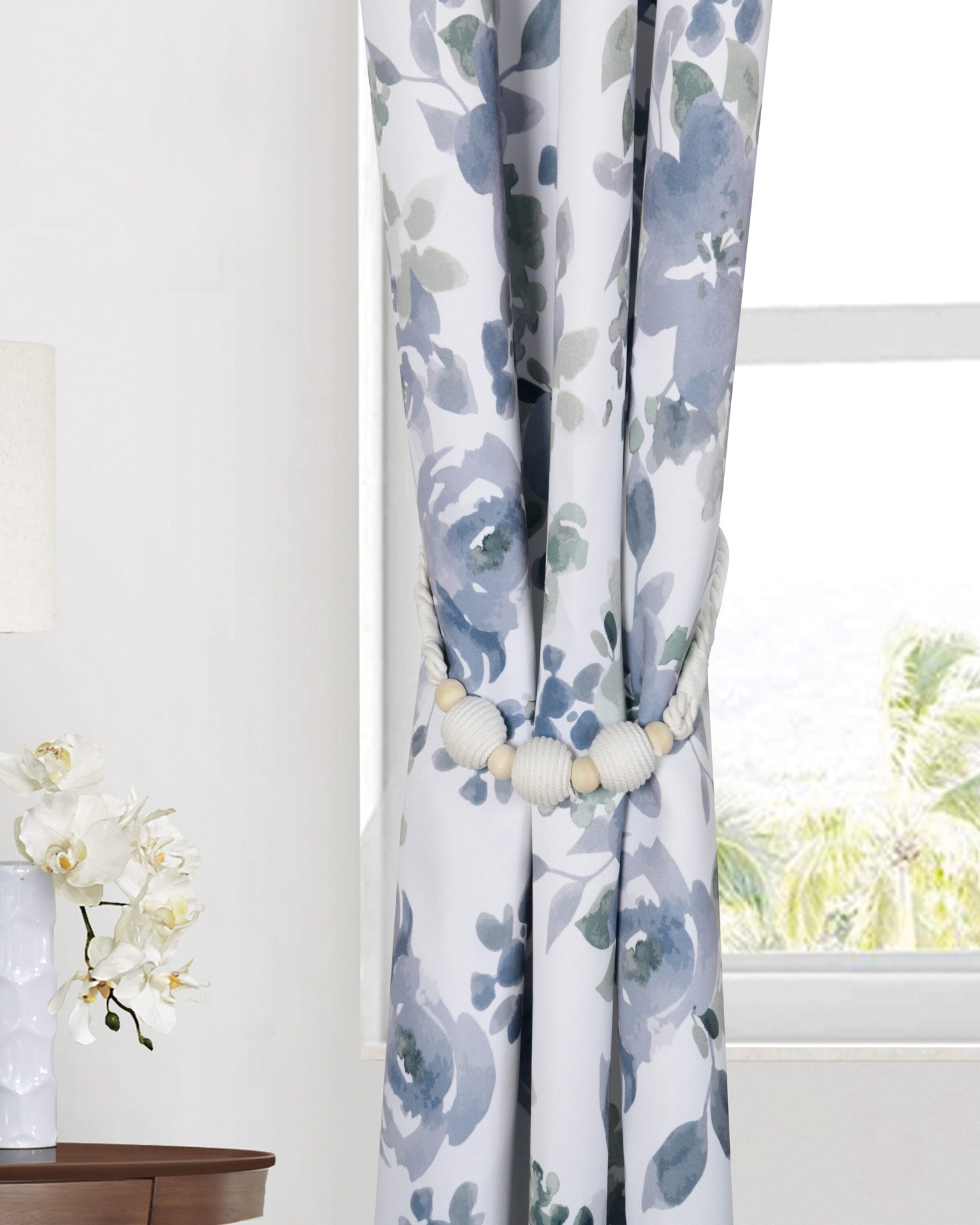 slide 3 of 3, allen + roth 20-in Ivory/hand knitting Curtain Holdbacks, 1 ct