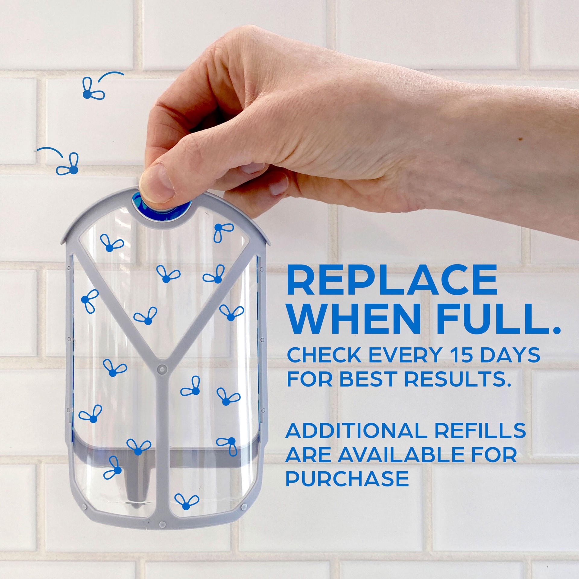 slide 5 of 5, Zevo Flying Insect Trap, Fly Trap Refill Cartridges (2 Cartridges) Indoor Glue Refill Insect Trap 2 -Pack, 1 ct