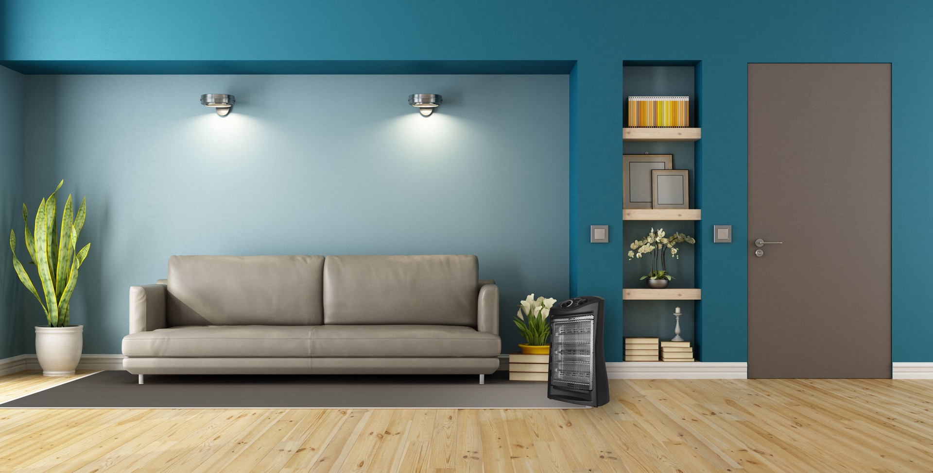 slide 2 of 6, Utilitech 1500 -Watt Infrared quartz Tower Indoor Electric Space Heater with Thermostat, 1 ct