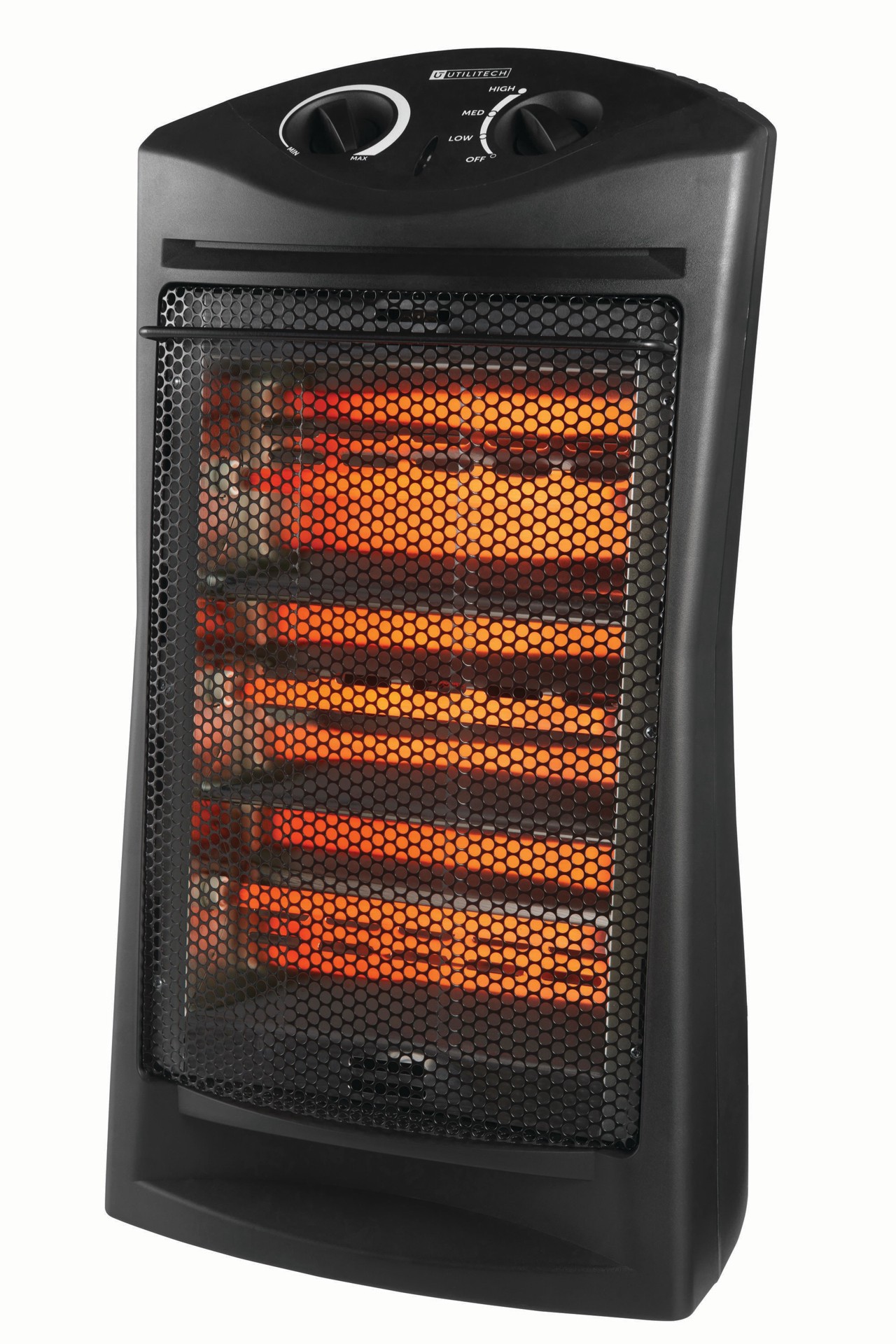 slide 1 of 6, Utilitech 1500 -Watt Infrared quartz Tower Indoor Electric Space Heater with Thermostat, 1 ct