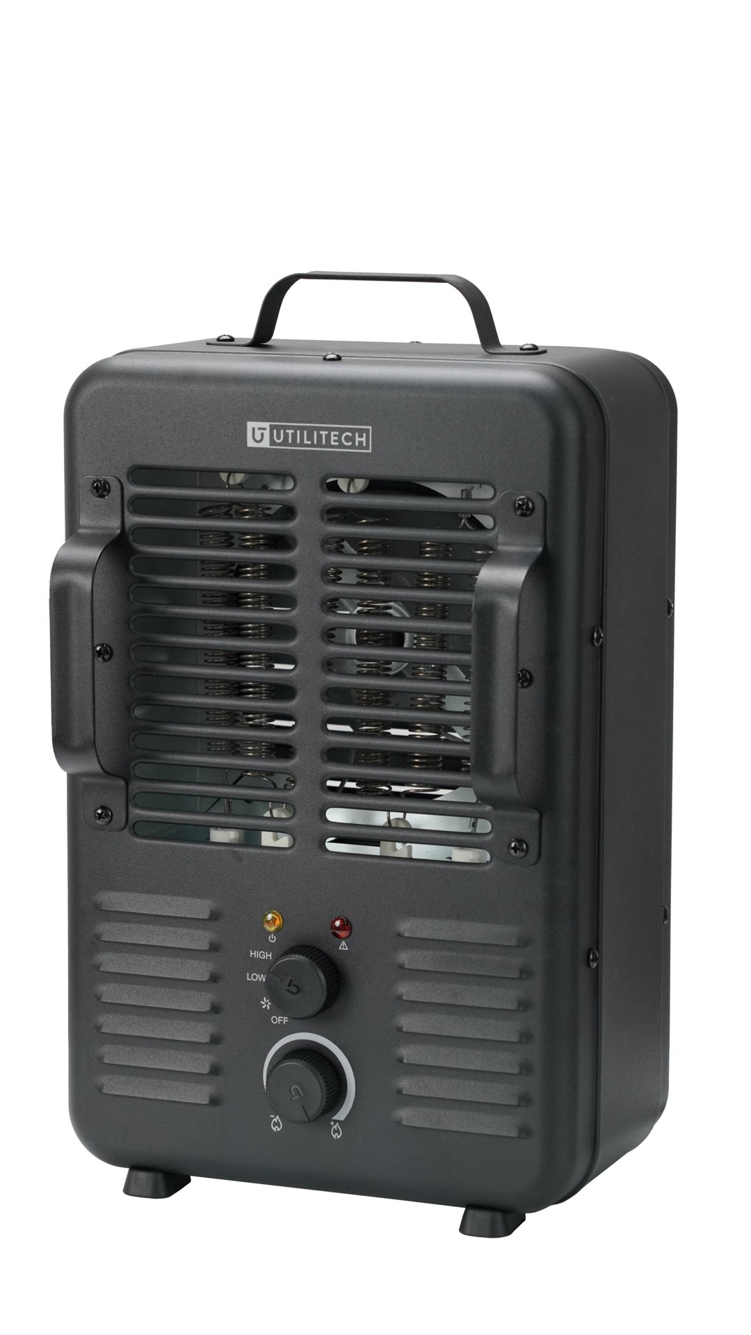 slide 5 of 6, Utilitech 1500 -Watt Utility Fan Utility Indoor Electric Space Heater with Thermostat, 1 ct