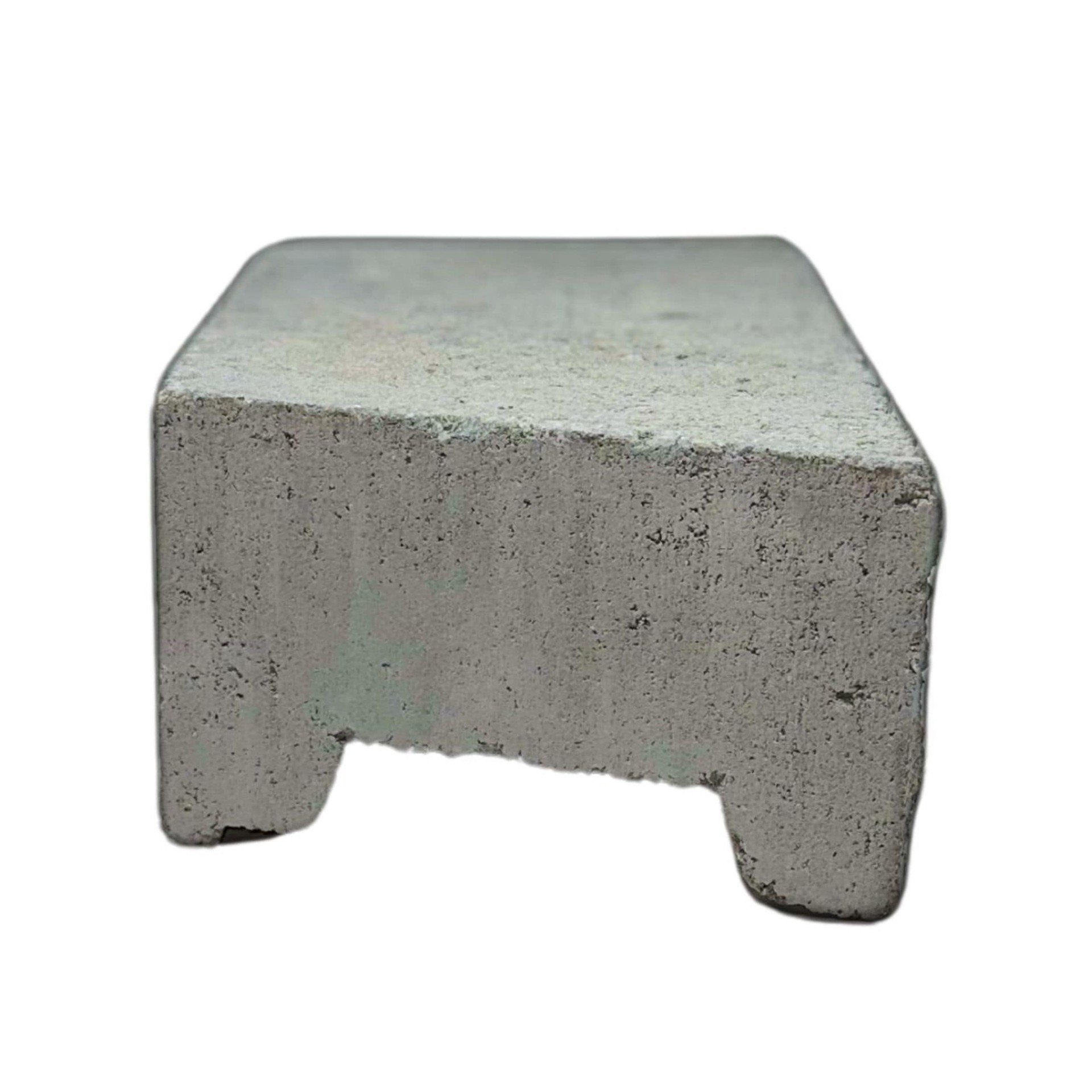slide 6 of 6, 4-in H x 12-in L x 7-in D Gray/Charcoal Concrete Retaining wall block, 1 ct