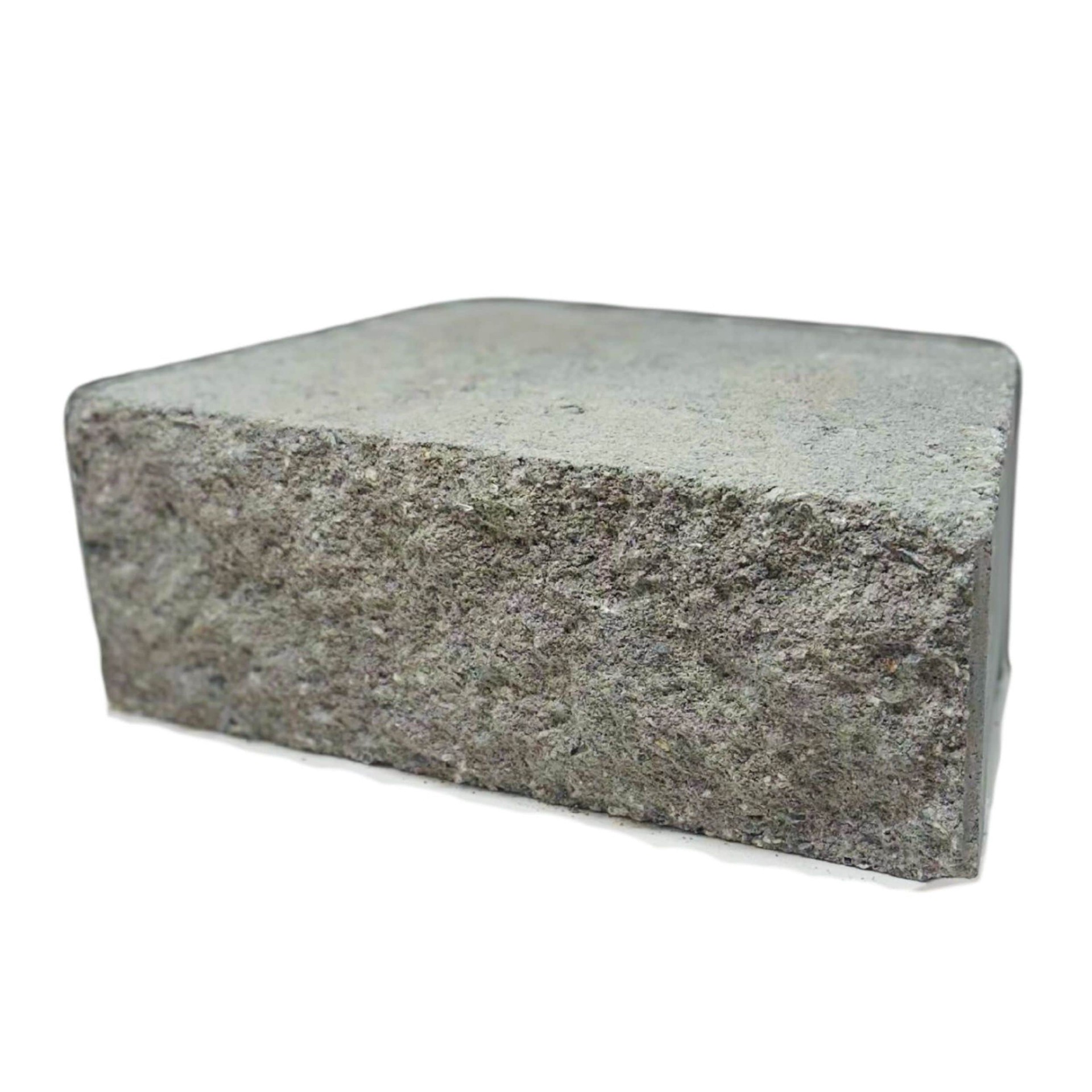 slide 1 of 6, 4-in H x 12-in L x 7-in D Gray/Charcoal Concrete Retaining wall block, 1 ct