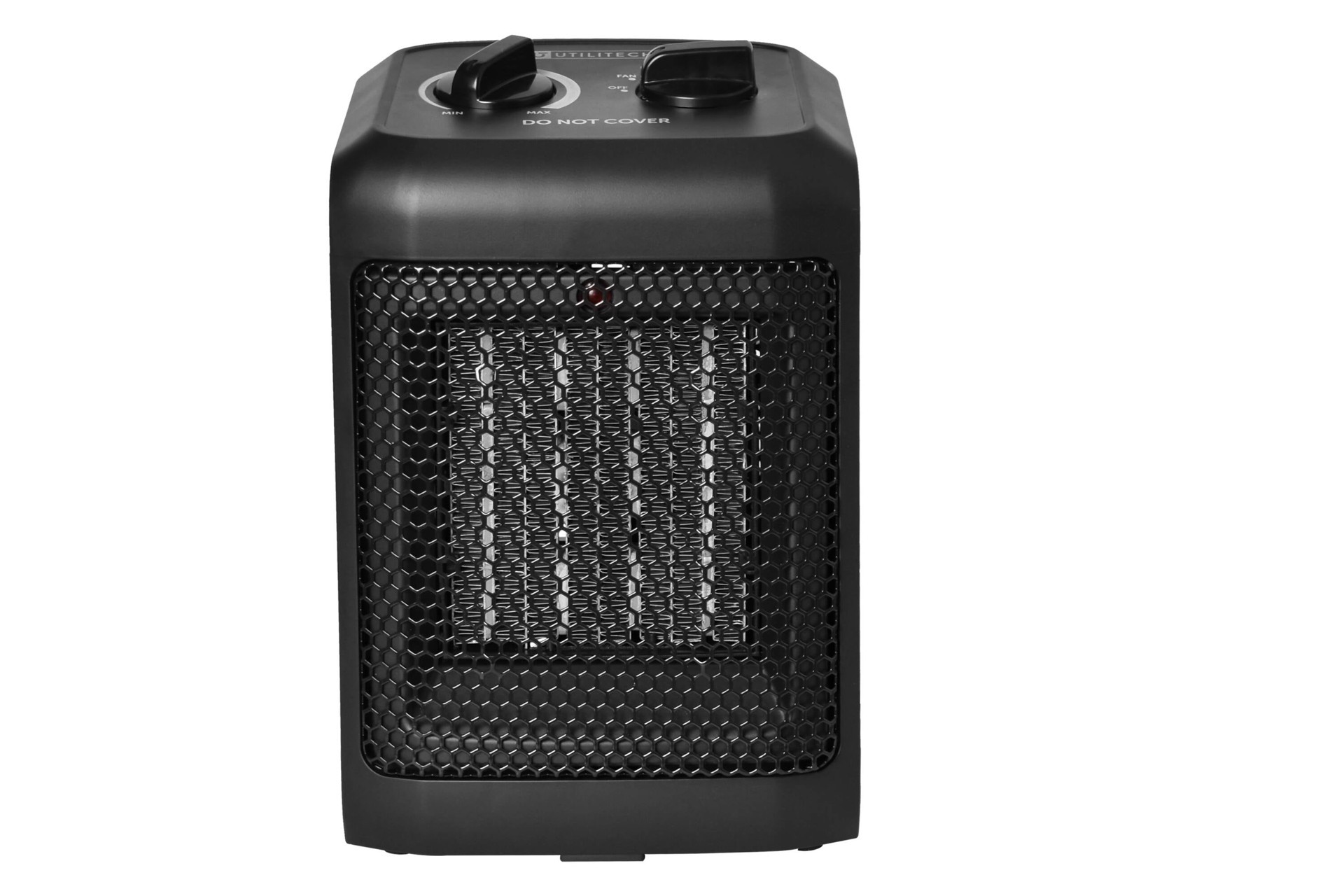 slide 1 of 6, Utilitech 1500 -Watt Ceramic Compact personal Indoor Electric Space Heater with Thermostat, 1 ct
