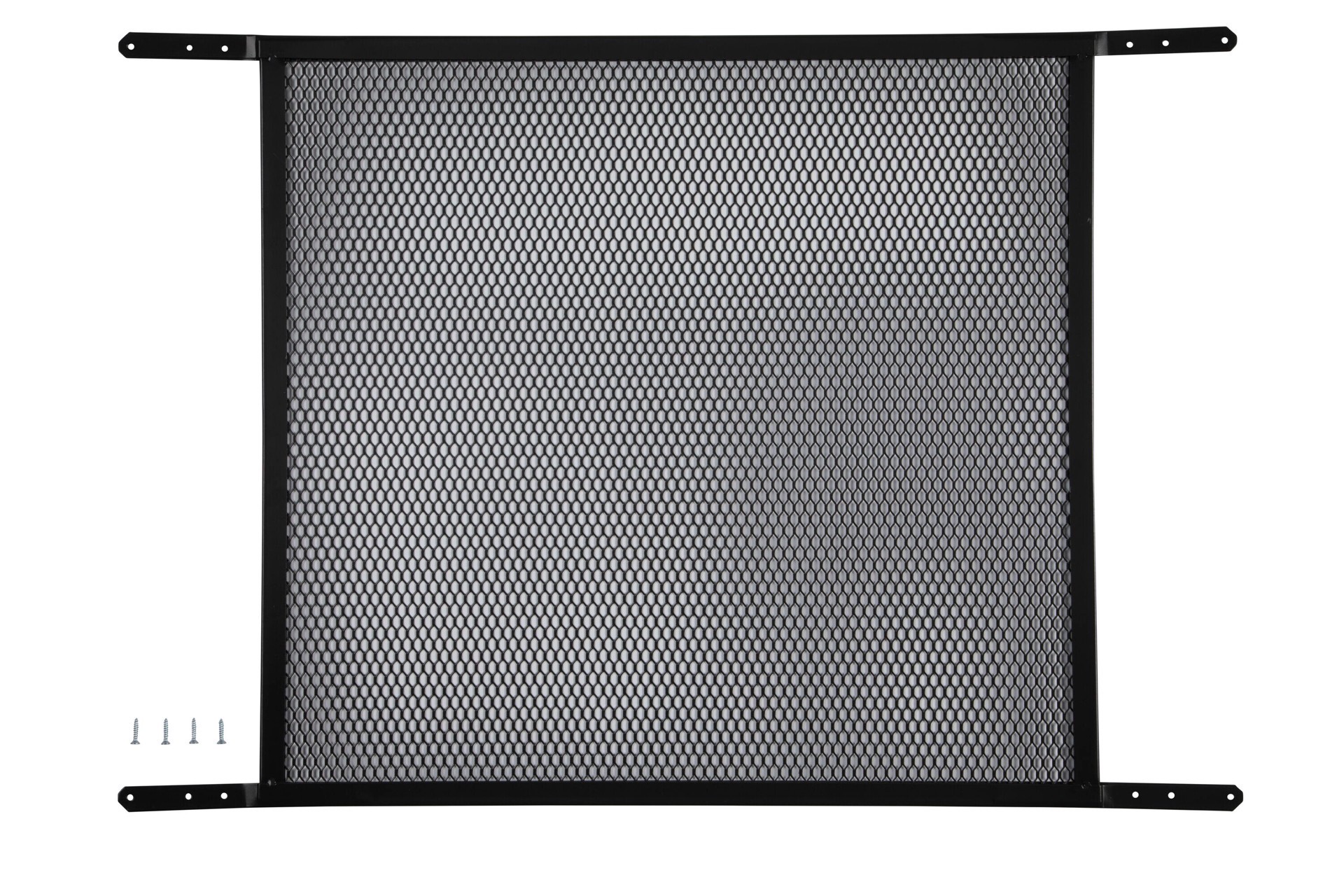 slide 4 of 5, M-D 34.375-in Bronze Steel Screen door grille, 1 ct