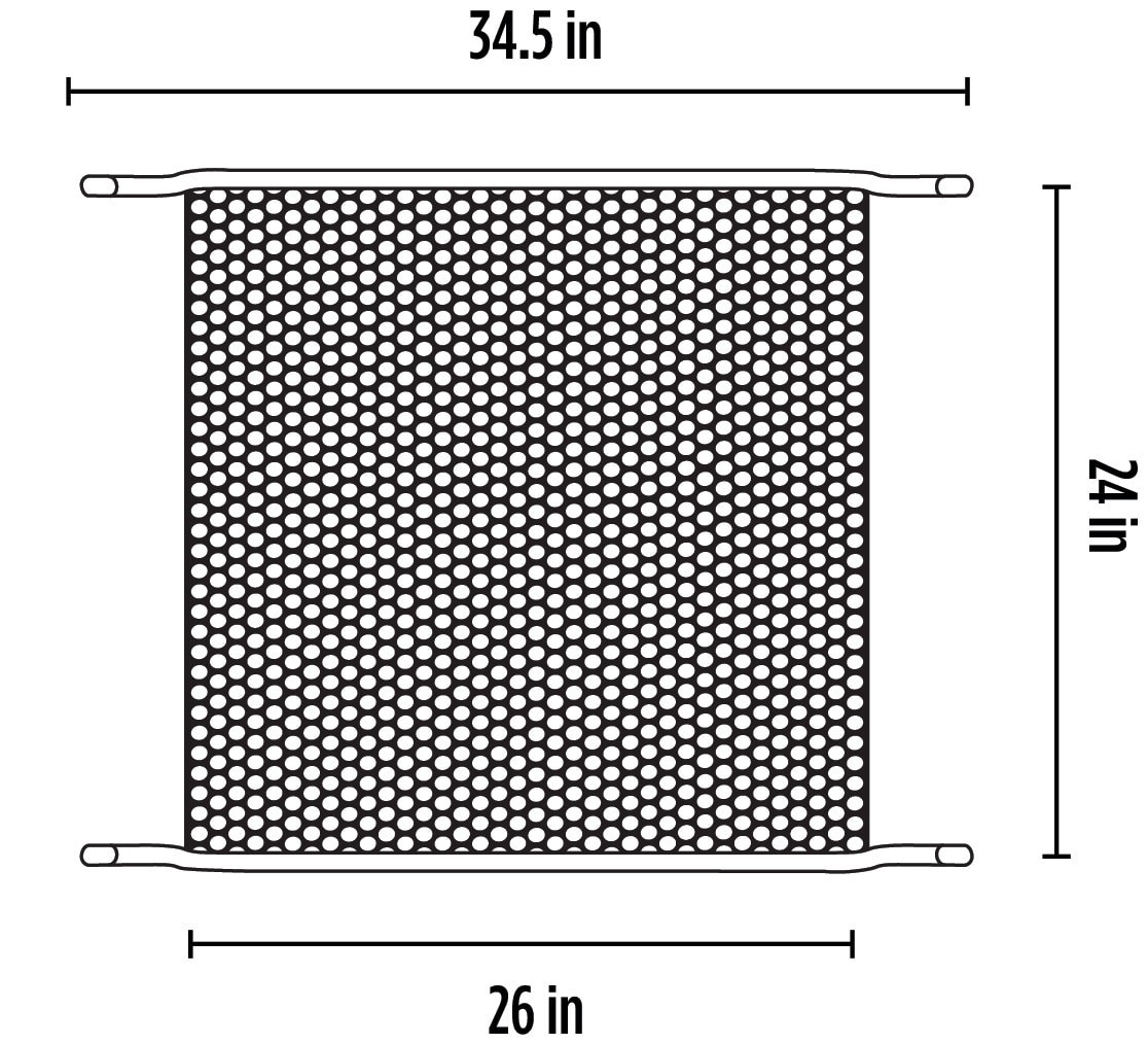 slide 5 of 5, M-D 34.375-in Bronze Steel Screen door grille, 1 ct