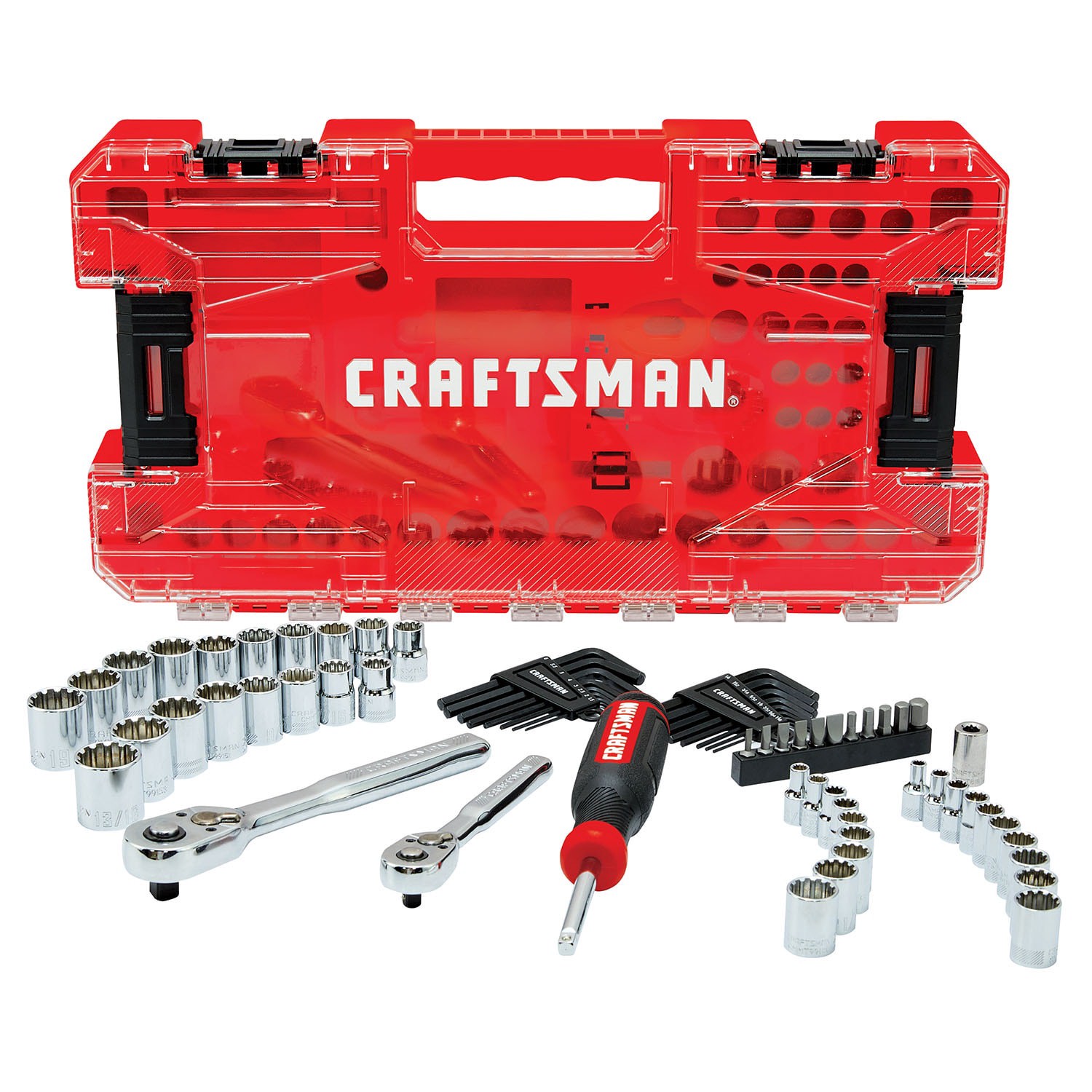 slide 2 of 6, CRAFTSMAN VERSASTACK 68 -Piece Metric and standard (SAE) Mechanics Tool Set with Hard Case, 1 ct
