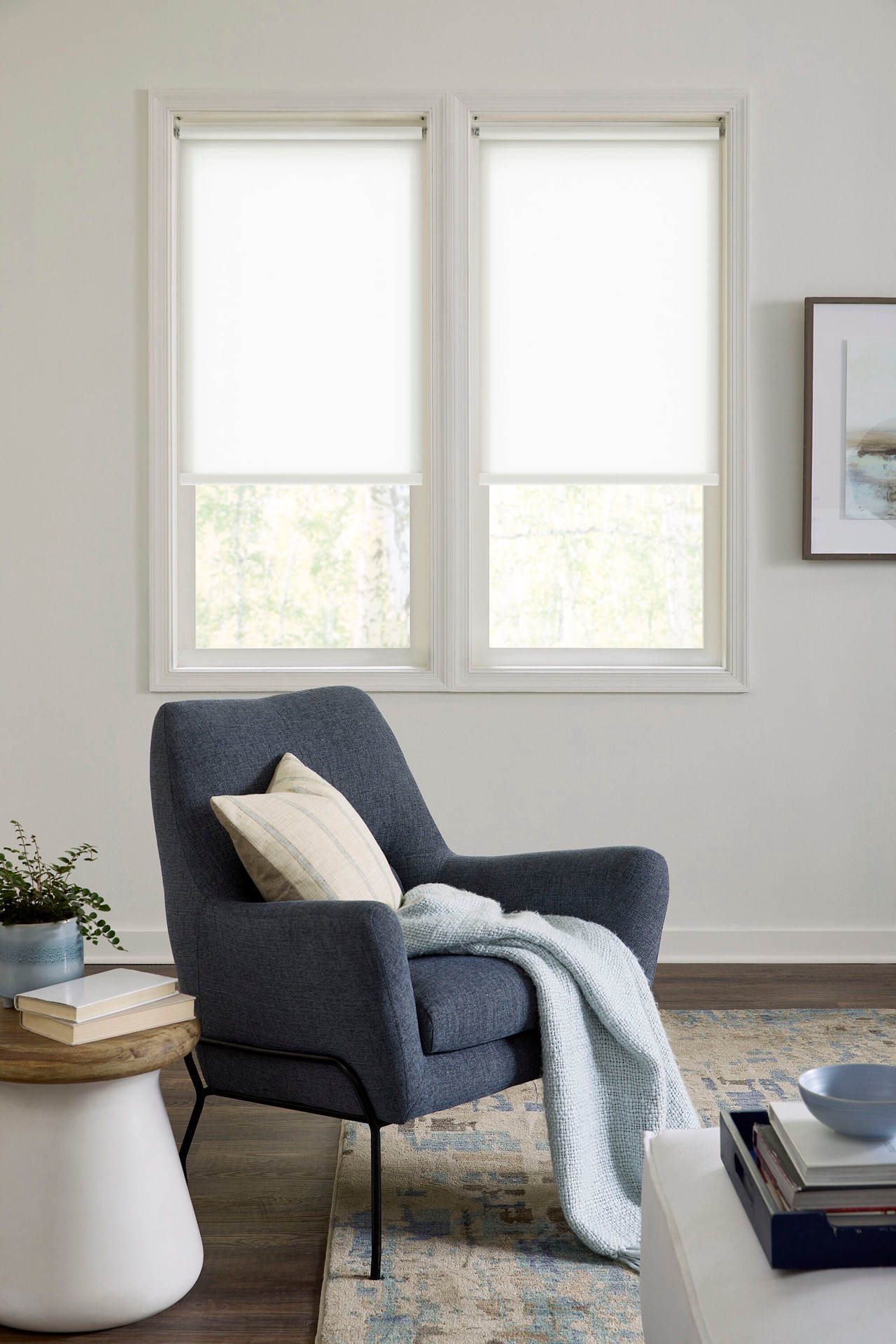 slide 5 of 6, LEVOLOR 55-in x 72-in Dove Light Filtering Cordless Roller Shade, 1 ct