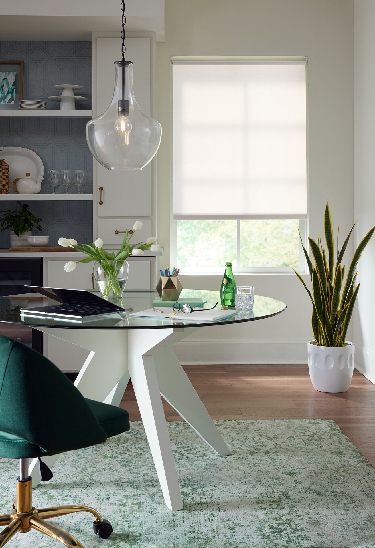 slide 6 of 6, LEVOLOR 55-in x 72-in Dove Light Filtering Cordless Roller Shade, 1 ct