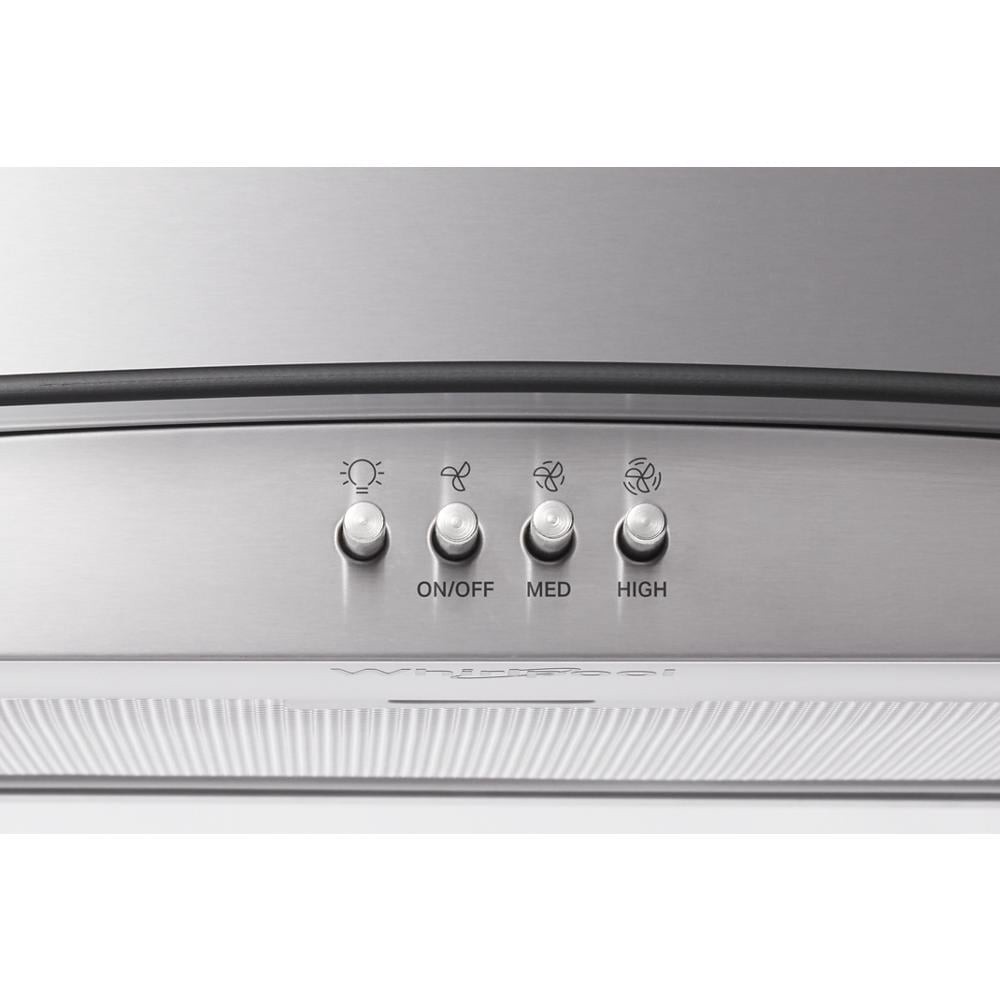 slide 6 of 6, Whirlpool 30 inch Convertible 340-CFM Recirculating Stainless Steel Wall-Mounted Range Hood, 1 ct