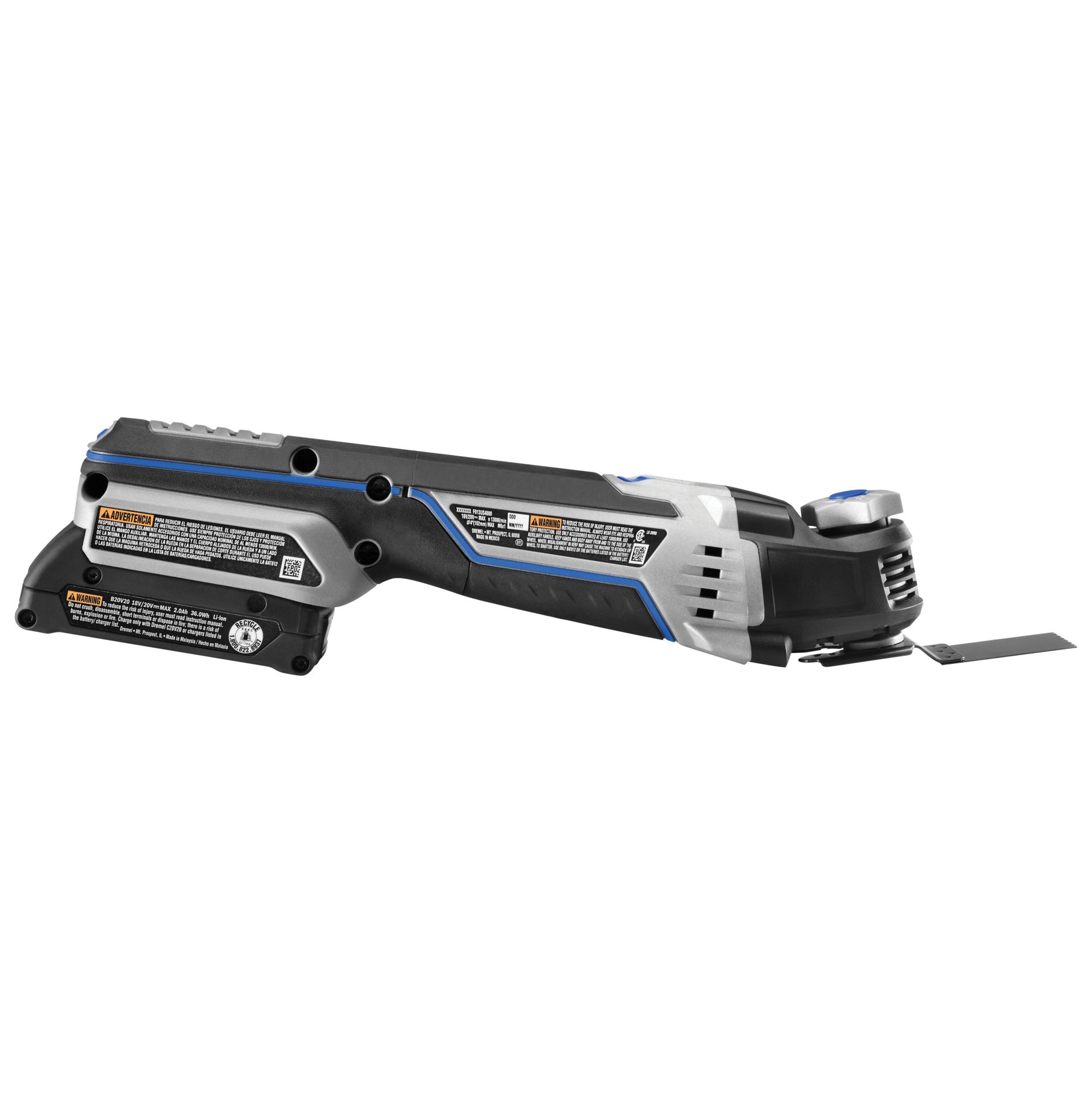 slide 3 of 6, Dremel 20-volt Max Cordless 2 -Amp Variable speed 8 -Piece Oscillating Multi-Tool with Soft ( 1 -Batteries Included and Charger Included ), 1 ct