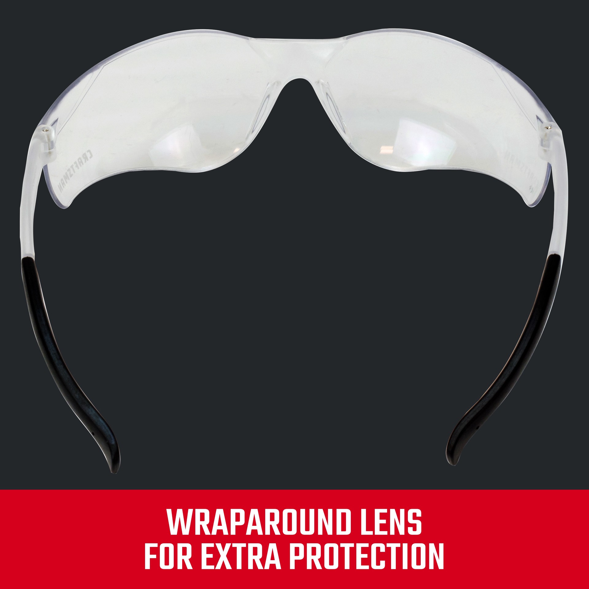 slide 3 of 6, CRAFTSMAN Craftsman Lightweight Clear 4-Pack Polycarbonate Safety Glasses, 1 ct