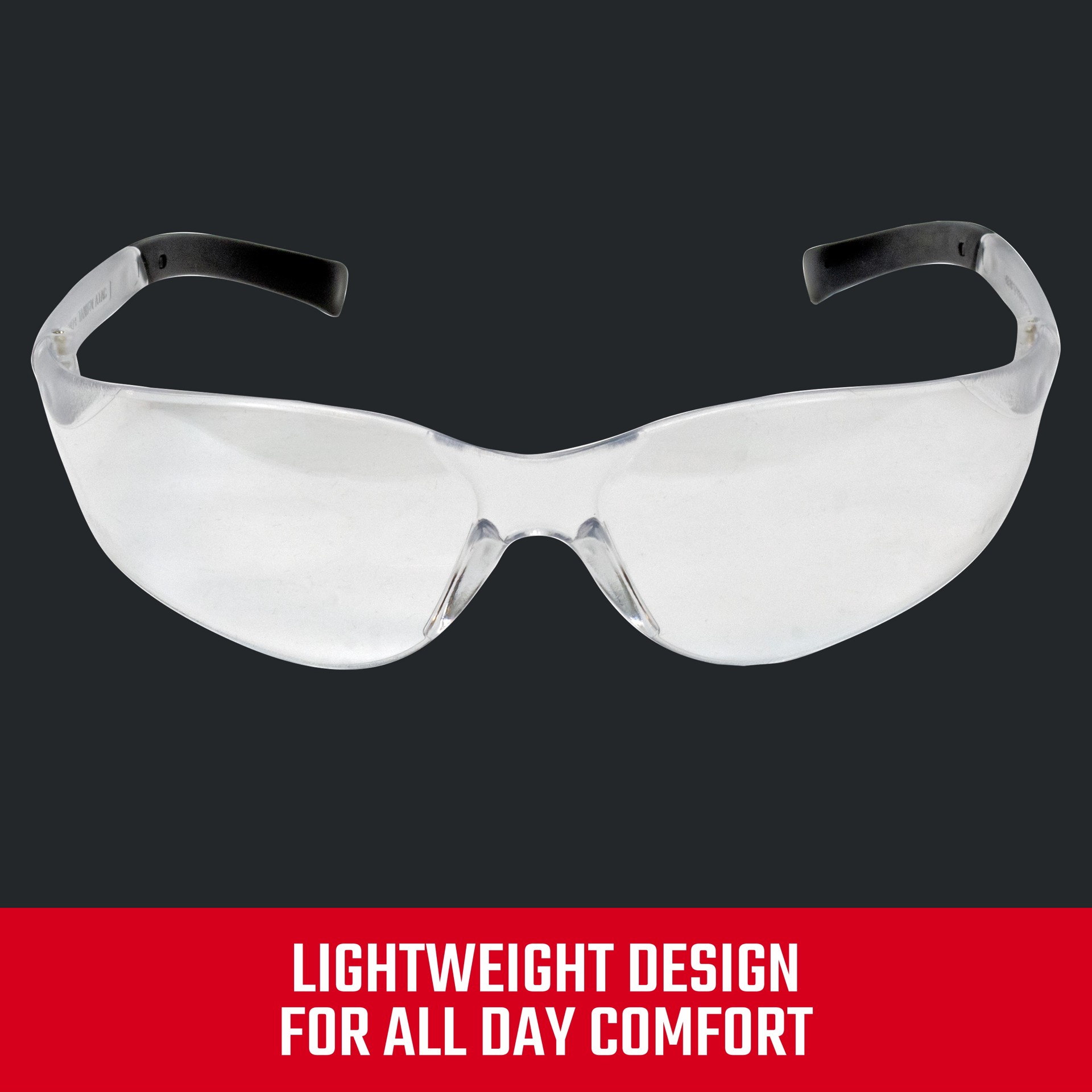 slide 4 of 6, CRAFTSMAN Craftsman Lightweight Clear 4-Pack Polycarbonate Safety Glasses, 1 ct