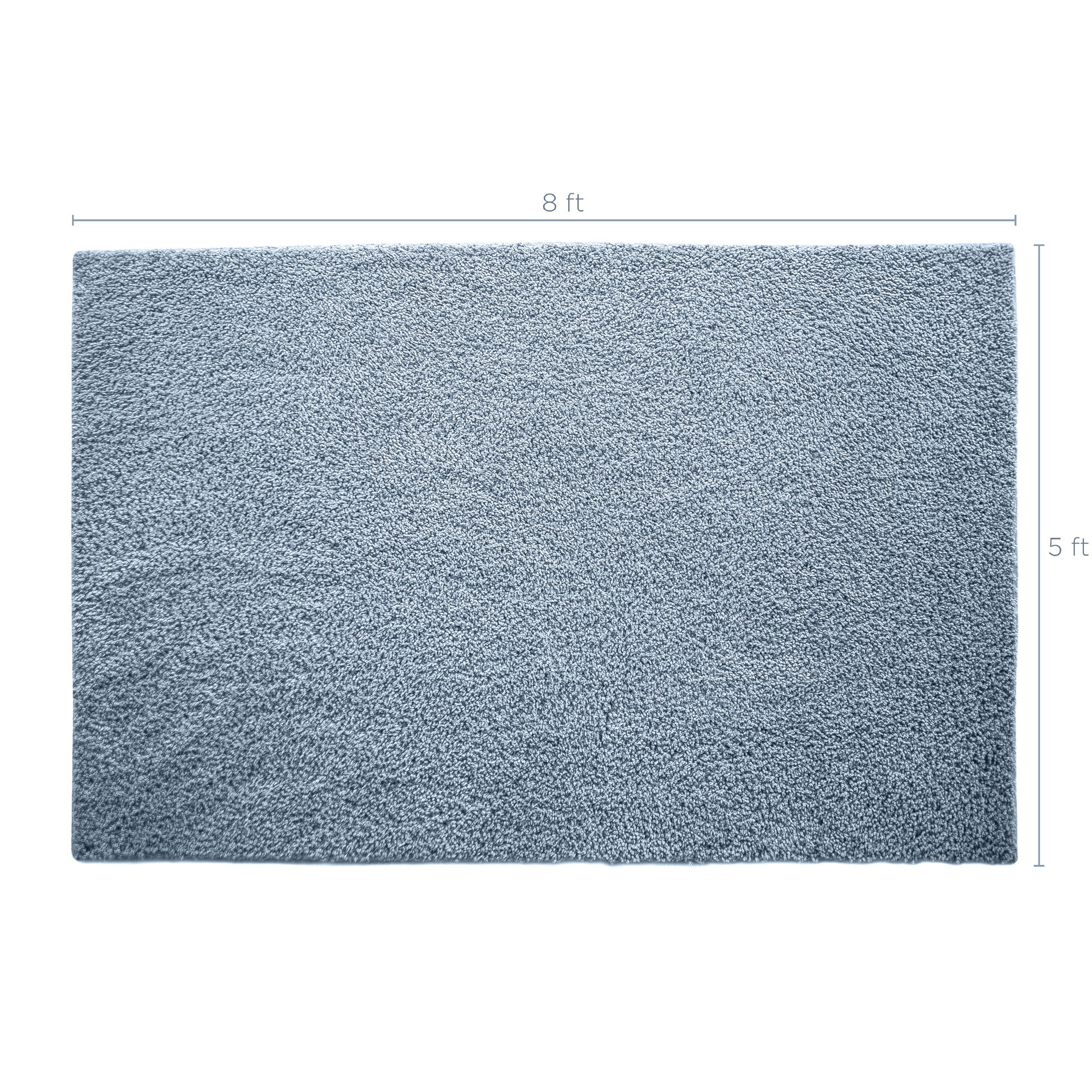 slide 5 of 5, Style Selections 5 x 7 (ft) Tufted Polyester Smoke blue Rectangular Indoor Solid Area rug, 1 ct