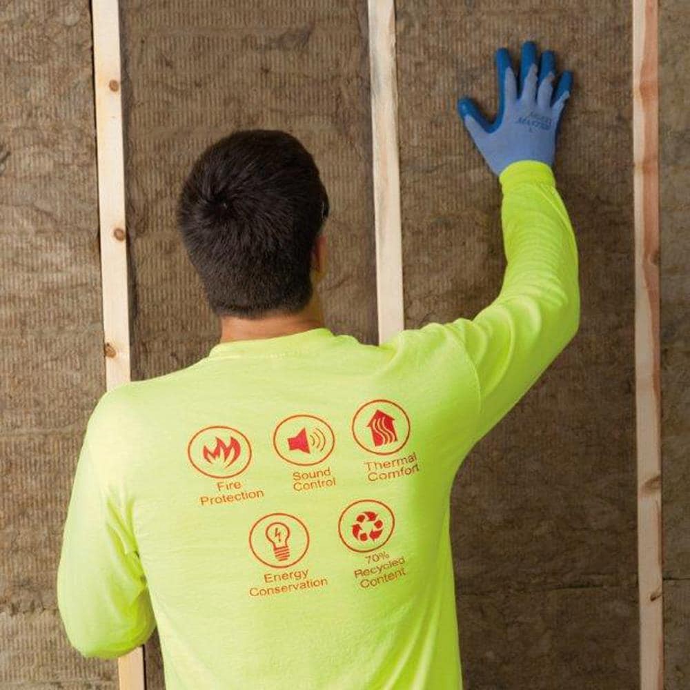 slide 6 of 6, Owens Corning Thermafiber Fire and Sound Guard Plus R- 15 Attic Wall Unfaced Mineral wool Batt Insulation 39.2-sq ft ( 15-in W x 47-in L), 1 ct