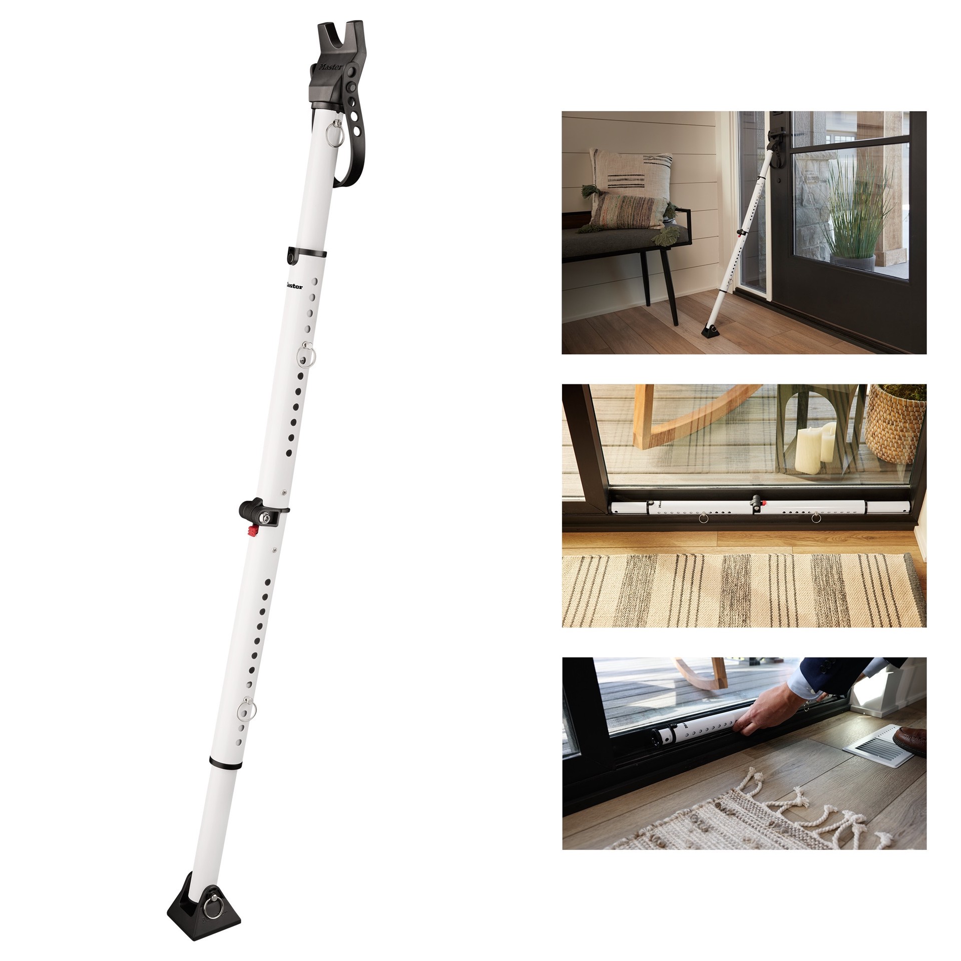 slide 2 of 6, Master Lock 30-in to 43.5-in Adjustable Steel Sliding Patio Door Security Bar, 1 ct