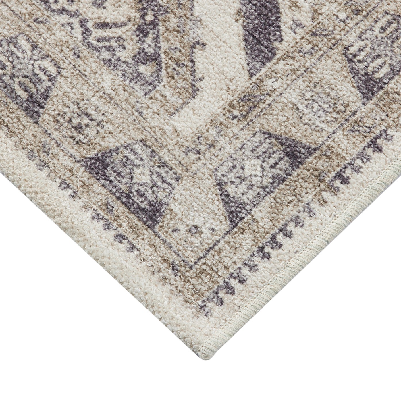 slide 4 of 6, allen + roth 2 x 7 (ft) Loomed Neutral Gray Rectangular Indoor Distressed/Overdyed Machine washable Runner rug, 1 ct