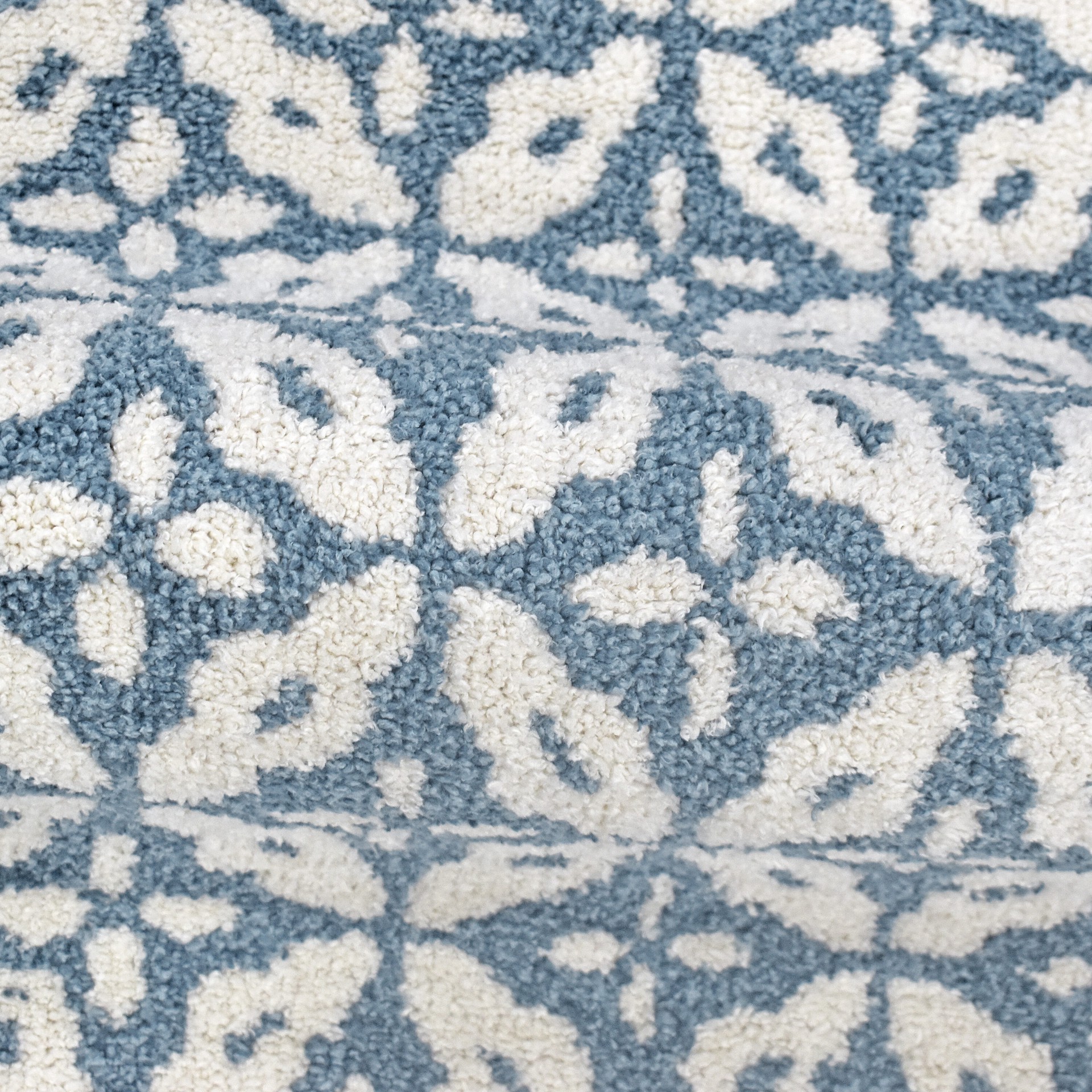 slide 5 of 6, allen + roth 2 x 4 (ft) Loomed Blue Rectangular Indoor Floral/Botanical Machine washable Throw rug 3, 1 ct