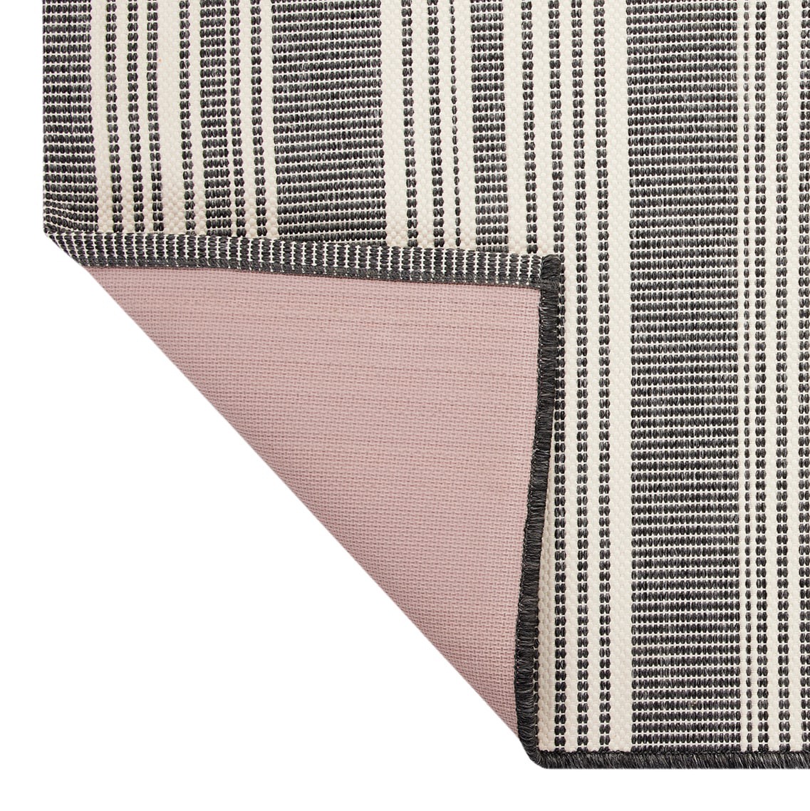 slide 3 of 6, Origin 21 2 x 7 (ft) Loomed Polypropylene Charcoal Ivory Rectangular Indoor Stripe Machine washable Runner rug, 1 ct