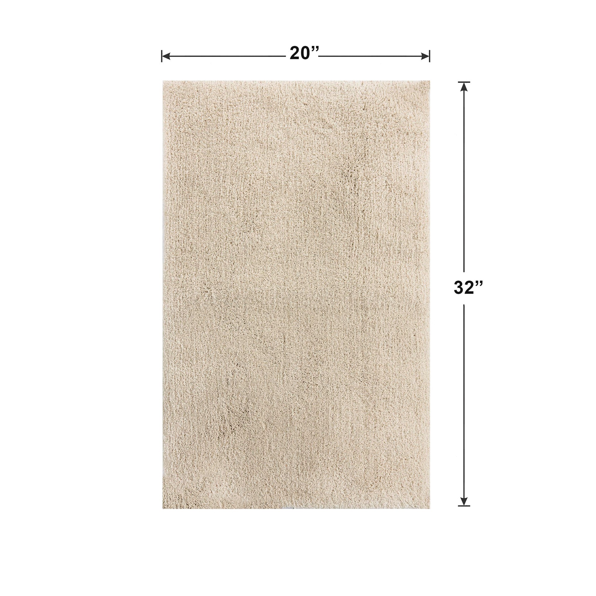 slide 6 of 6, allen + roth 20-in x 32-in Taupe Polyester Bath mat, 1 ct