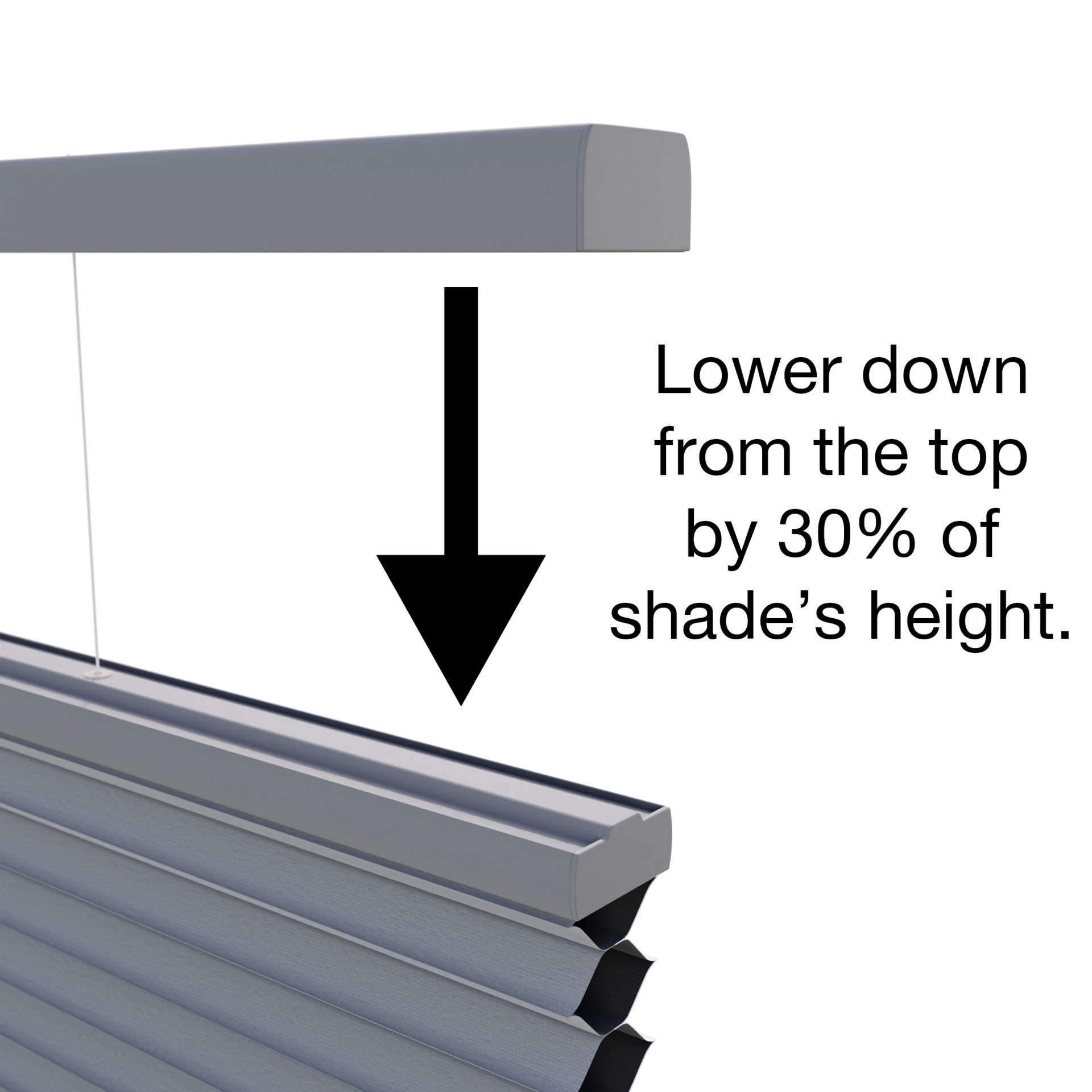 slide 3 of 6, allen + roth 52-in x 72-in Gray Room Darkening Blackout Cordless Top-Down/Bottom-Up Cellular Shade, 1 ct