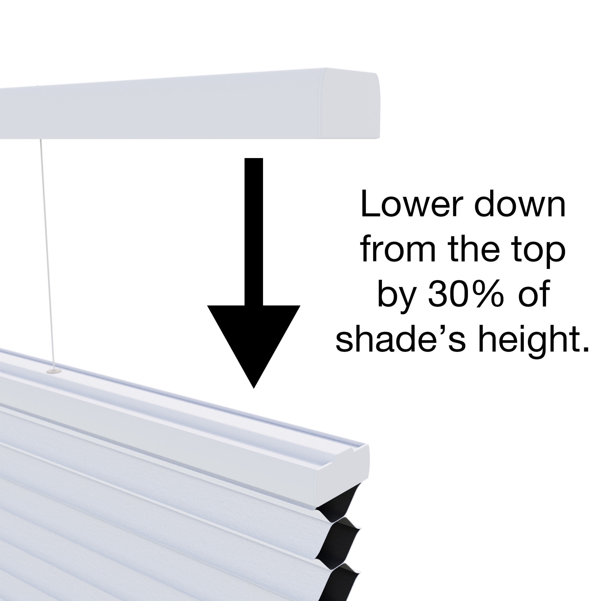 slide 4 of 6, allen + roth 29-in x 72-in White Room Darkening Blackout Cordless Top-Down/Bottom-Up Cellular Shade, 1 ct